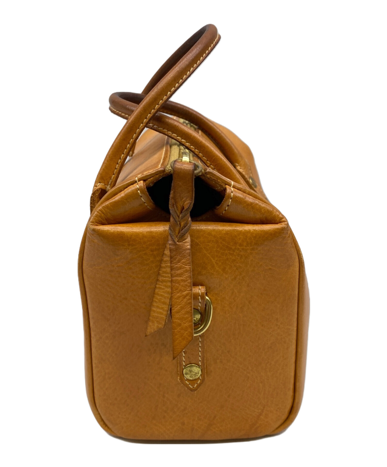 【希少商品】IL BISONTE ミニボストン　レザーバッグ　ブラウン　本革 中古・古着通販】IL BISONTE (イル ビゾンテ) レザーミニボストン型