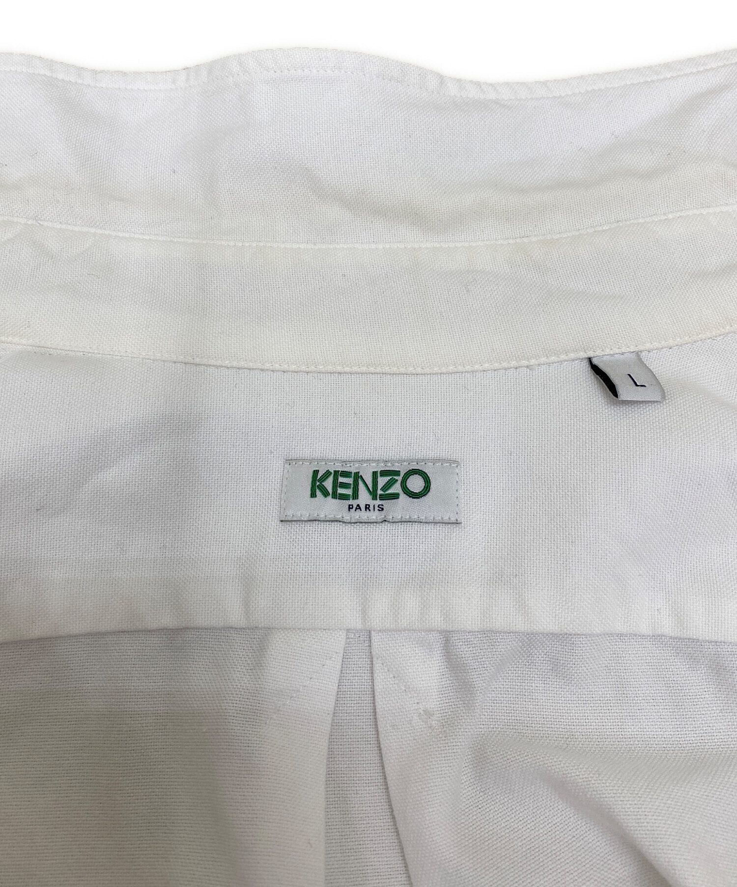 中古・古着通販】KENZO (ケンゾー) 長袖シャツ ホワイト サイズ:L 