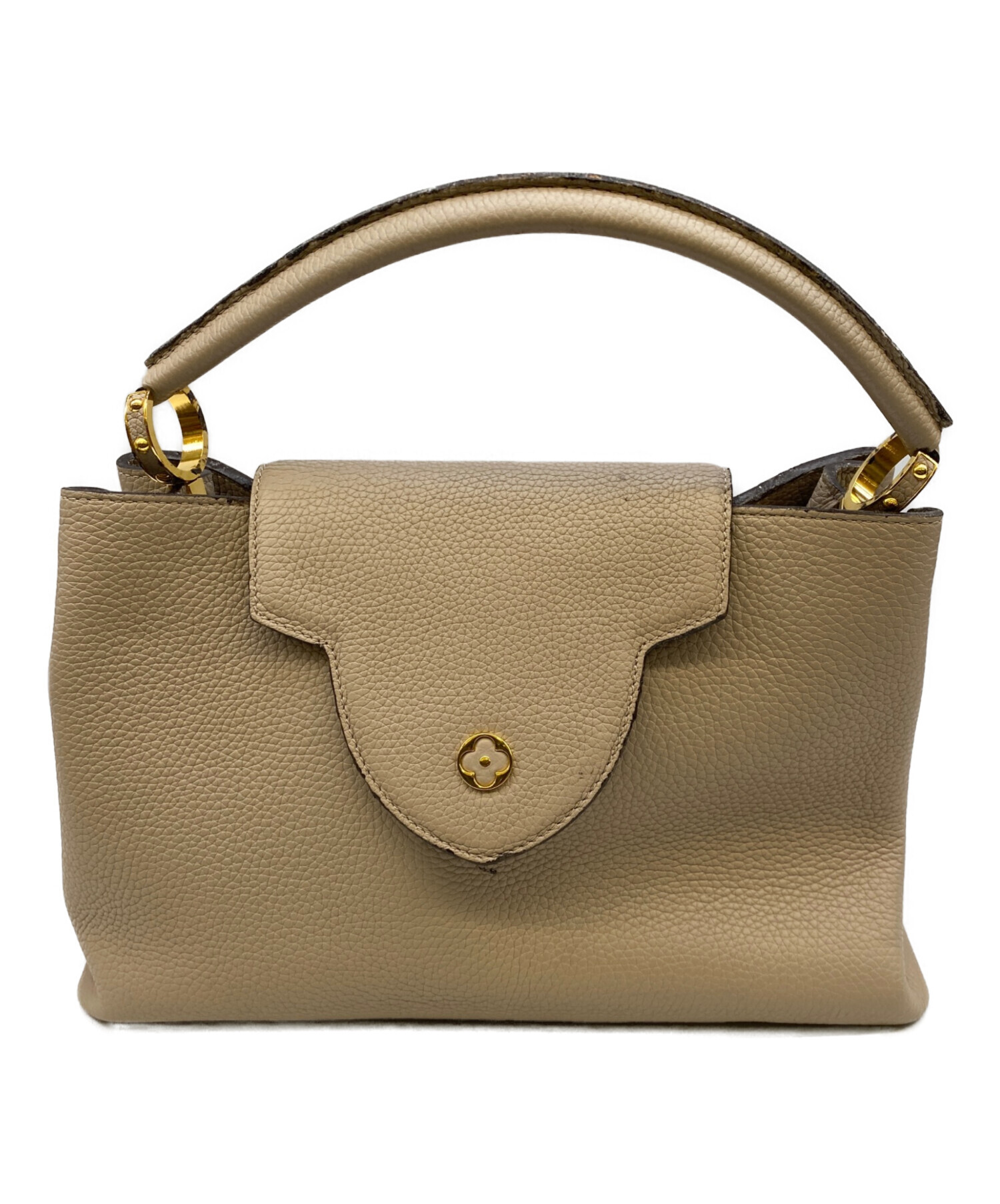 P*7様 極美品 ルイヴィトン カプシーヌ MM ベージュ グレージュ ハンドバ 中古・古着通販】LOUIS VUITTON (ルイ ヴィトン) カプシーヌMM