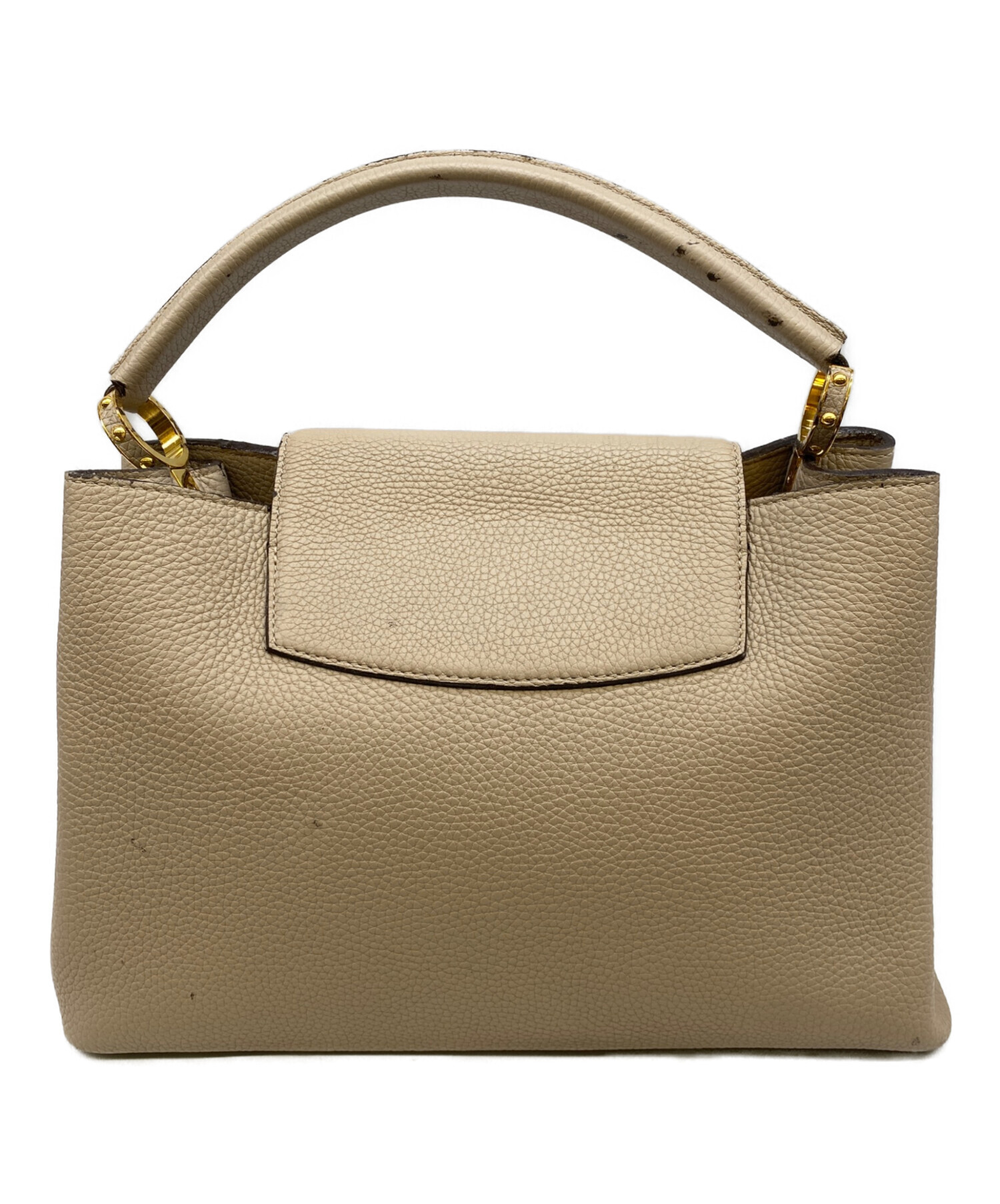 P*7様 極美品 ルイヴィトン カプシーヌ MM ベージュ グレージュ ハンドバ 中古・古着通販】LOUIS VUITTON (ルイ ヴィトン) カプシーヌMM