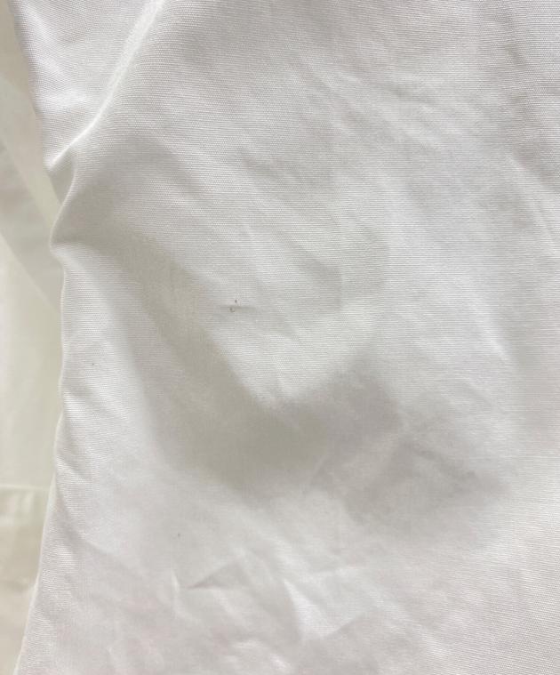 13】中古美品 MaxMara 比翼仕立て ワイドスリーブ 長袖シャツ 白L 中古