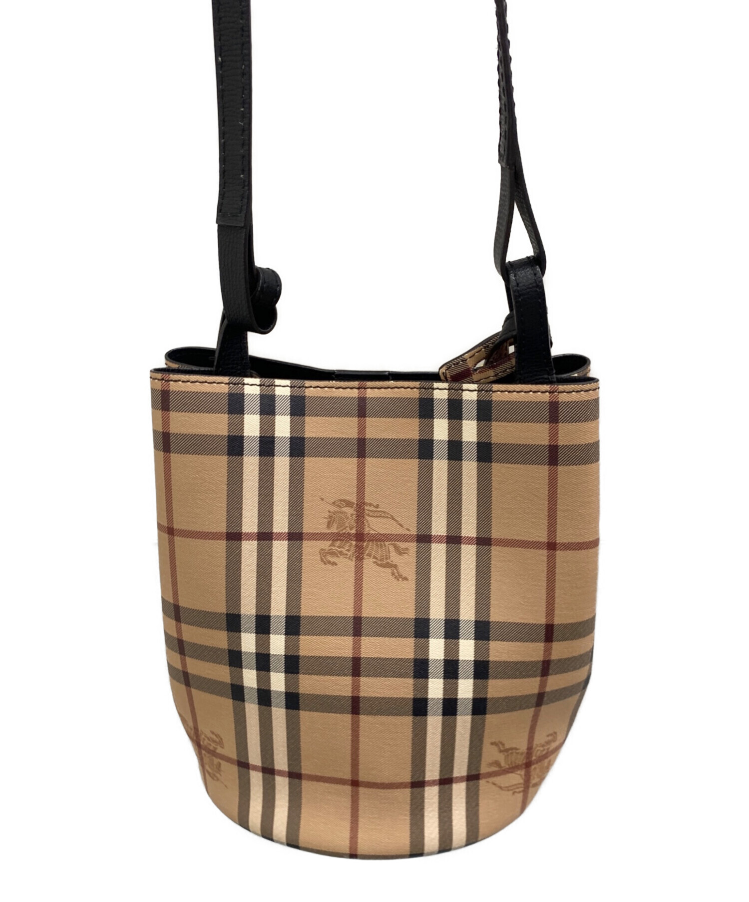 Burberry ベージュ レザー ショルダーバッグ 中古・古着通販】BURBERRY (バーバリー) ショルダーバッグ ベージュ