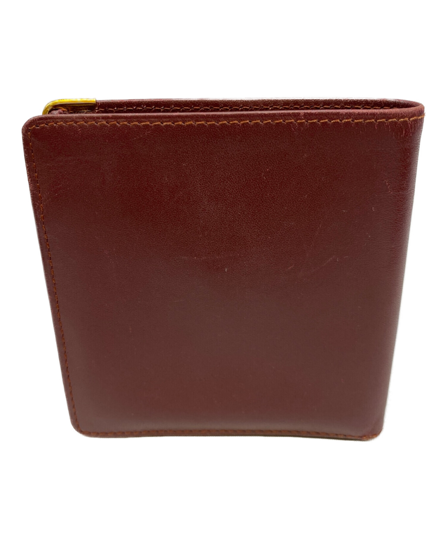 中古・古着通販】Cartier (カルティエ) 2つ折り財布 レッド｜ブランド