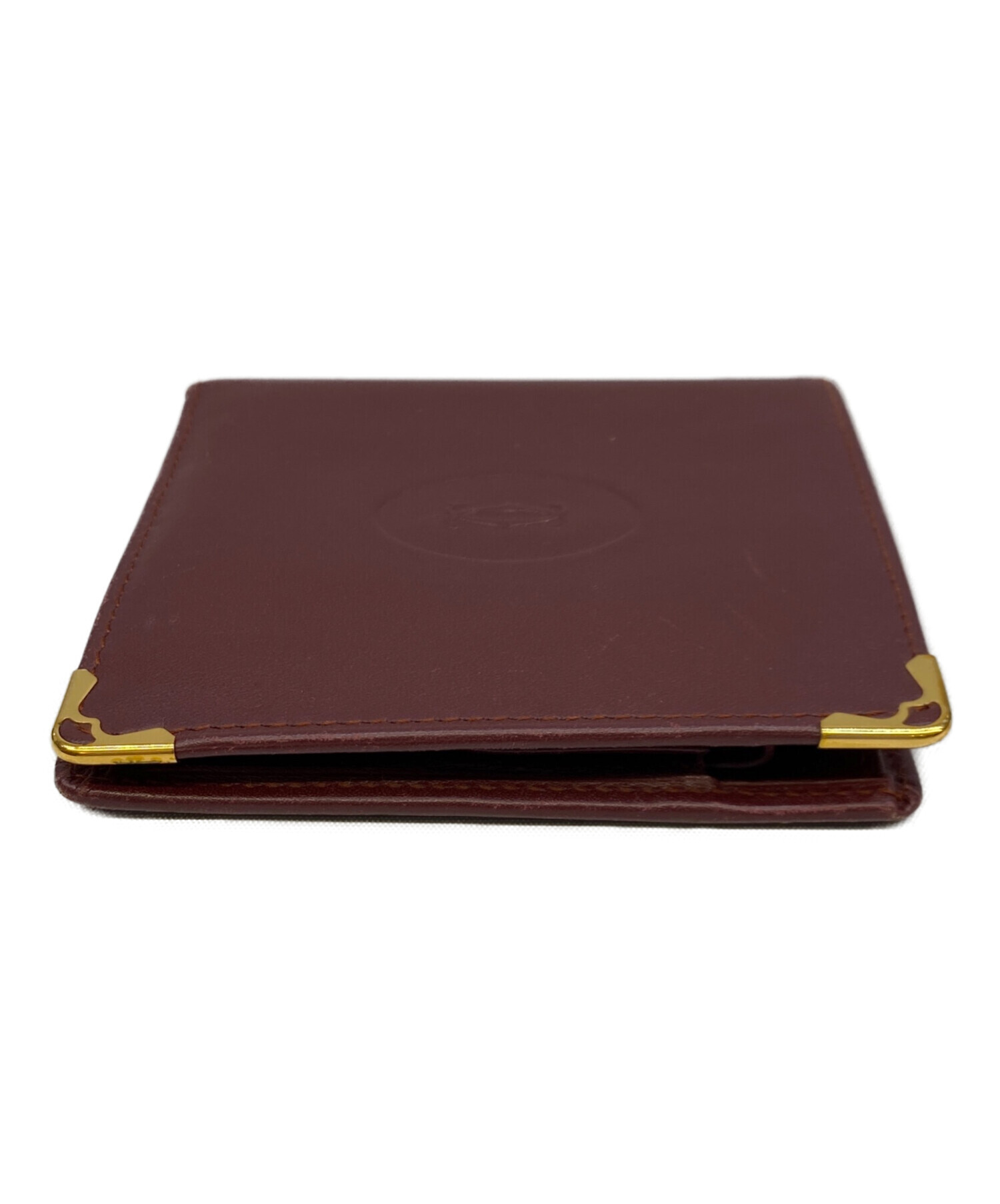 中古・古着通販】Cartier (カルティエ) 2つ折り財布 レッド｜ブランド