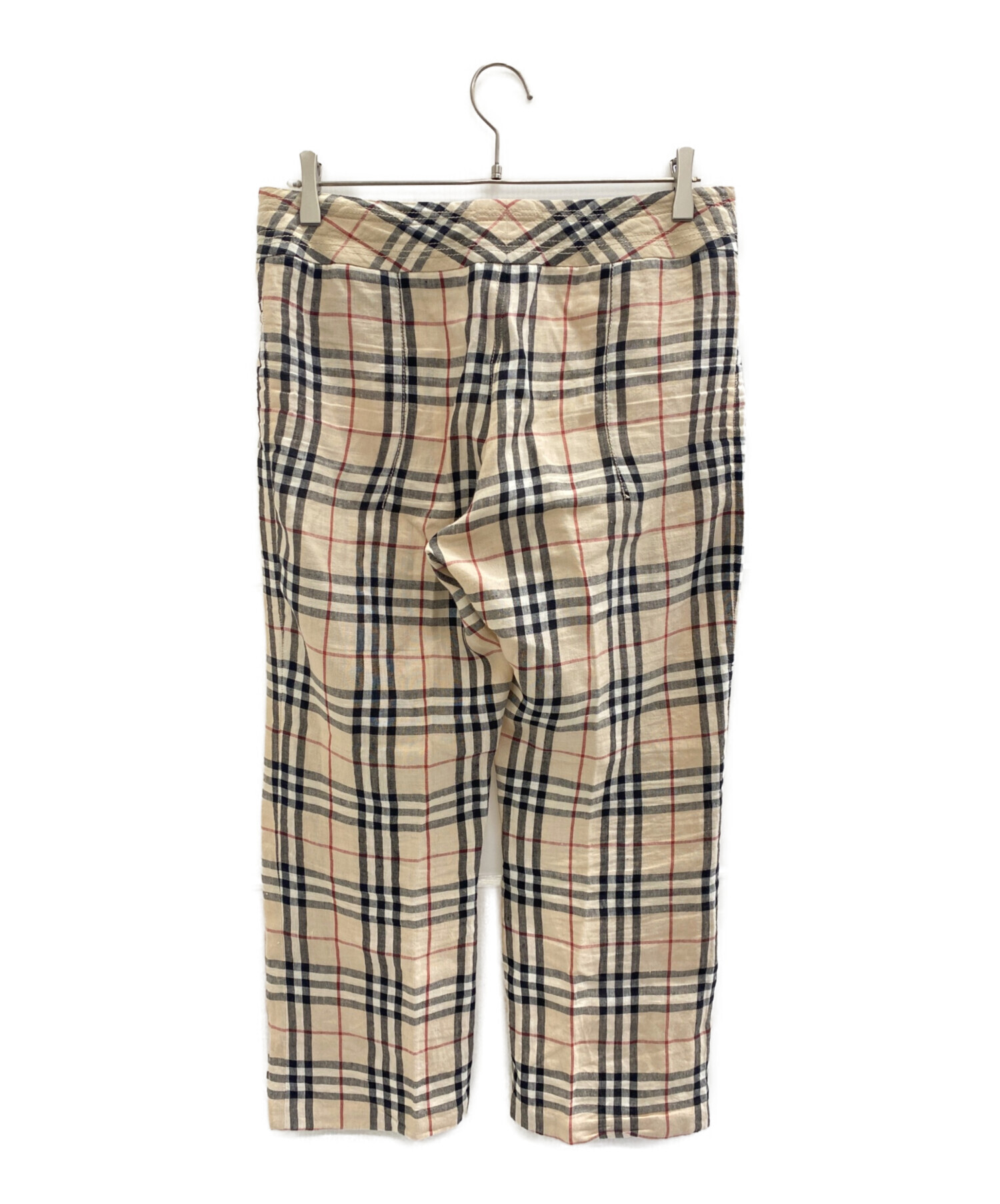 中古・古着通販】BURBERRY (バーバリー) リネンパンツ ベージュ サイズ