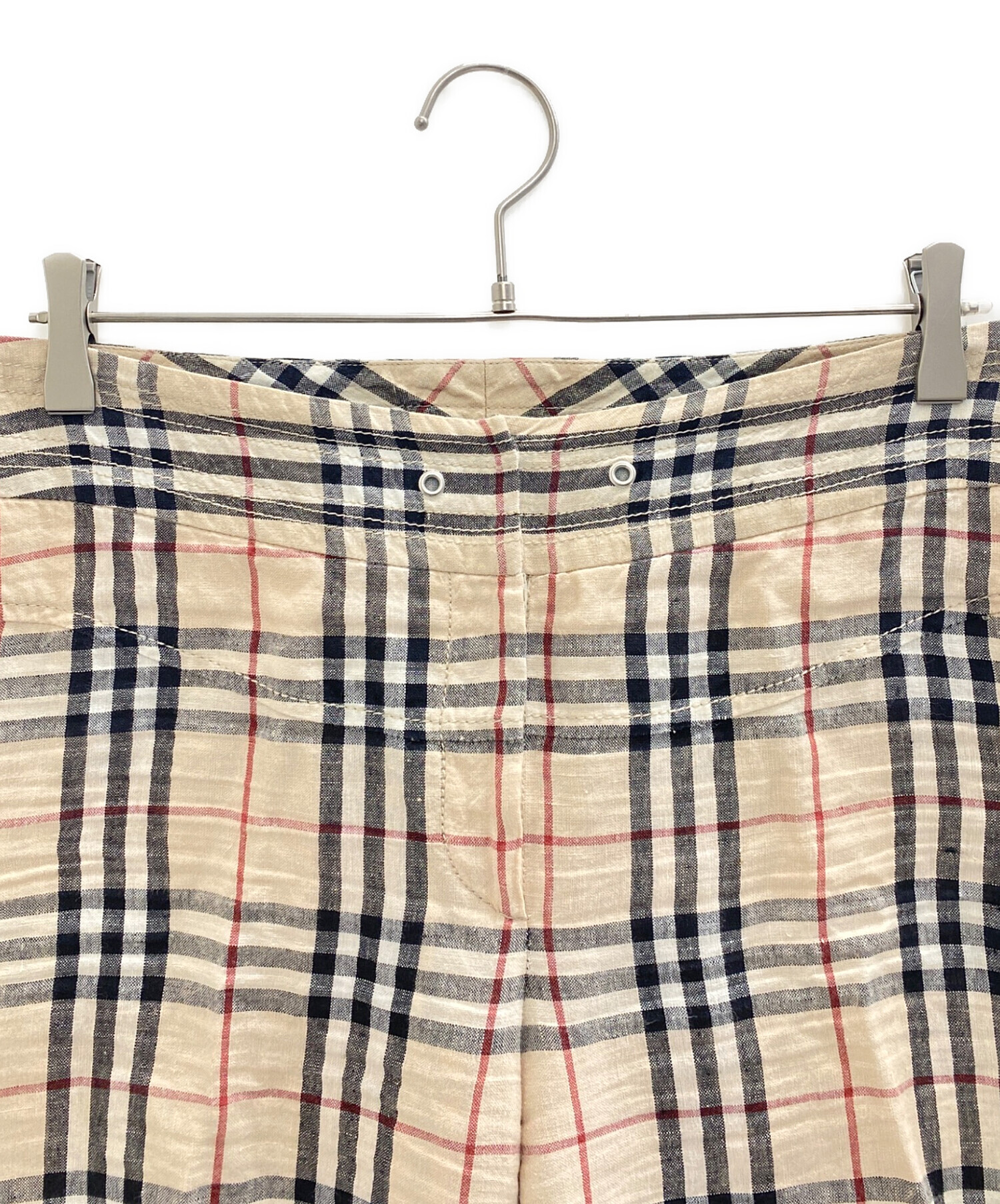 中古・古着通販】BURBERRY (バーバリー) リネンパンツ ベージュ サイズ