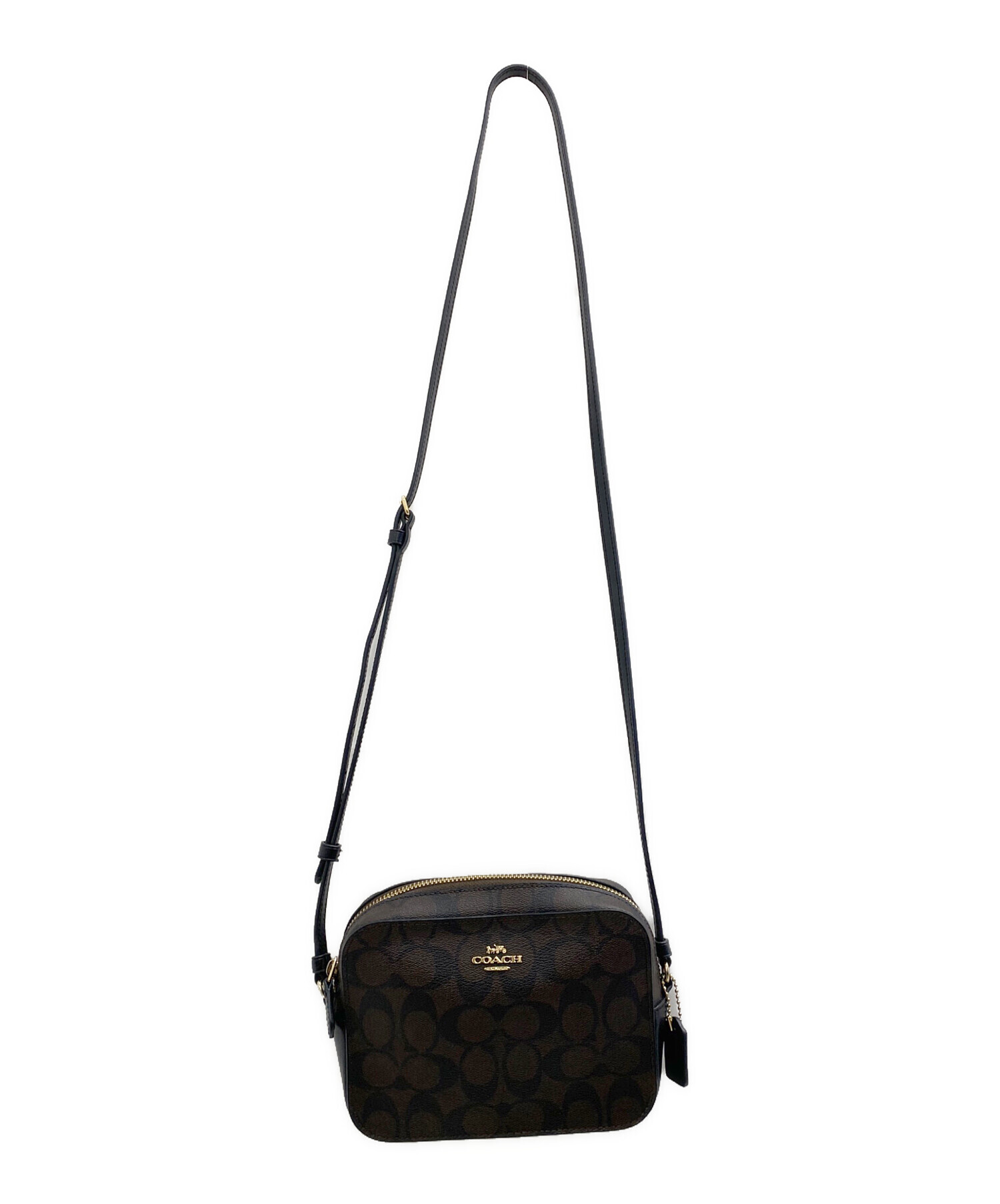 【早い者勝ち】COACH　ミニ　カメラバッグ　シグネチャー　ショルダー 中古・古着通販】COACH (コーチ) ミニ カメラ バッグ シグネチャー