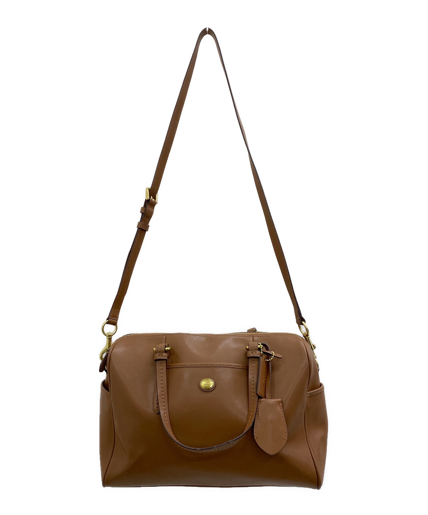 中古・古着通販】COACH (コーチ) サッチェルバッグ ブラウン｜ブランド