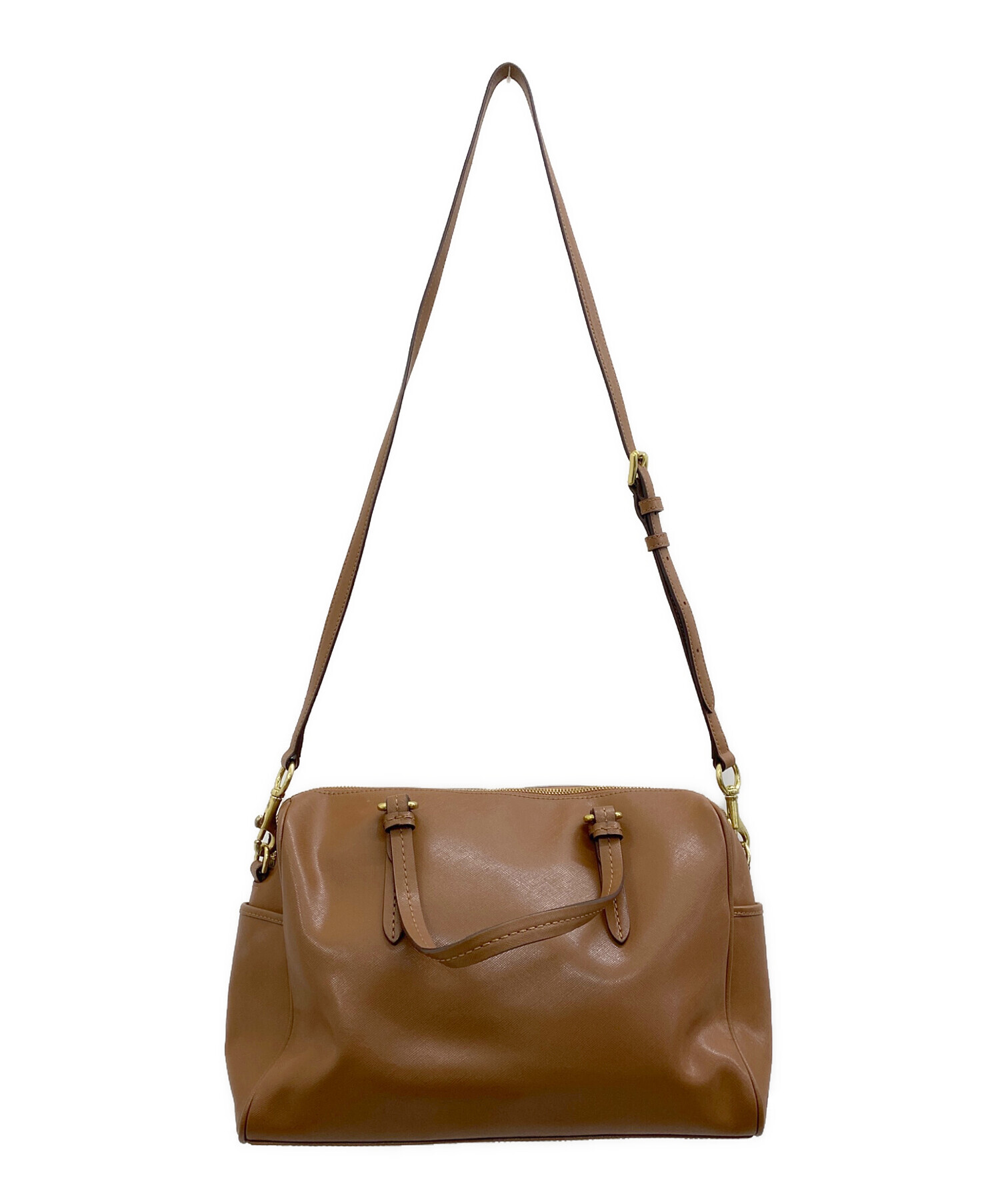 中古・古着通販】COACH (コーチ) サッチェルバッグ ブラウン｜ブランド