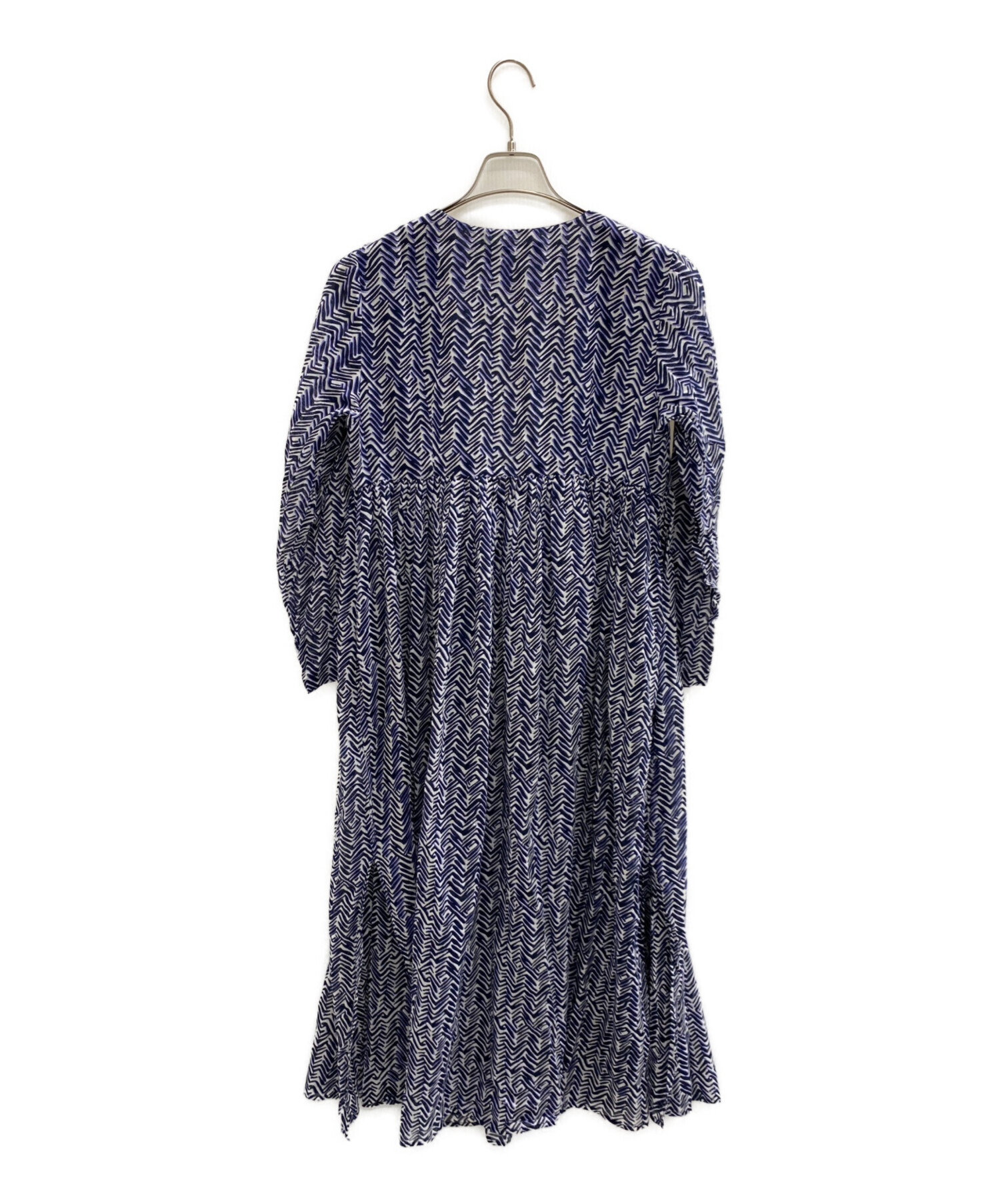 中古・古着通販】ne quittez pas (ヌキテパ) COTTON VOILE ZIGZAG GOWN