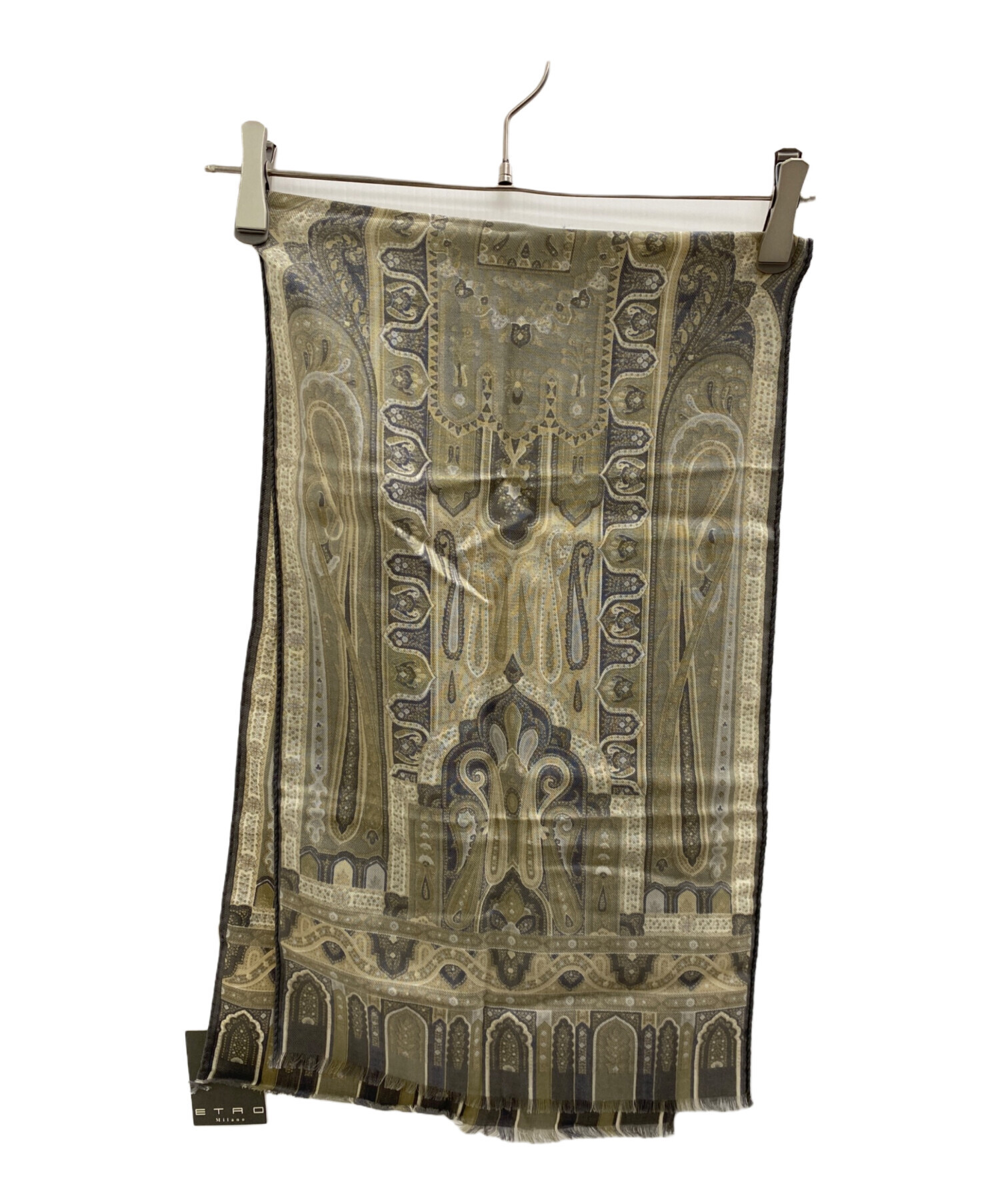 中古・古着通販】ETRO (エトロ) ストール ベージュ、グレー 未使用品