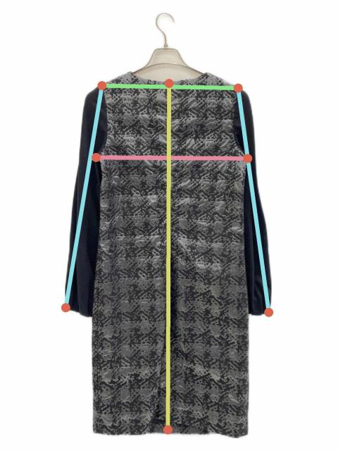 ESCADA エスカーダ シルク混ワンピース 34 S〜M 中古・古着通販】ESCADA (エスカーダ) 長袖ワンピース ブラック サイズ