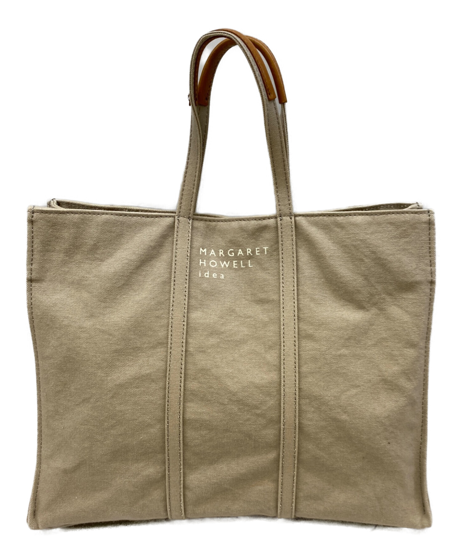 【美品】MARGARET HOWELL idea リネン素材ハンドバッグ 中古・古着通販】MARGARET HOWELL idea (マーガレット ハウエル