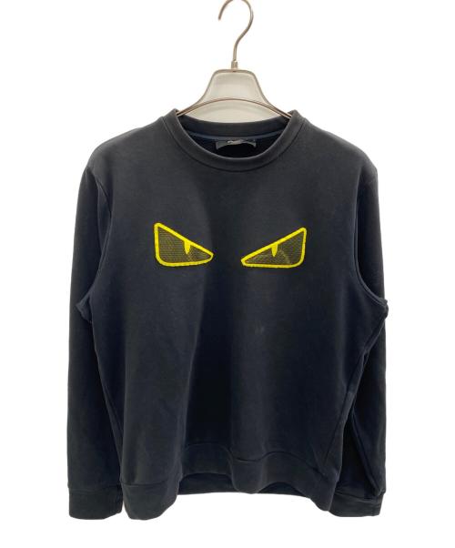 FENDI／幾何学模様スウェット ブラック/カモフラージュ 中古・古着通販】FENDI (フェンディ) Bug Mesh Eye Sweatshirt Black