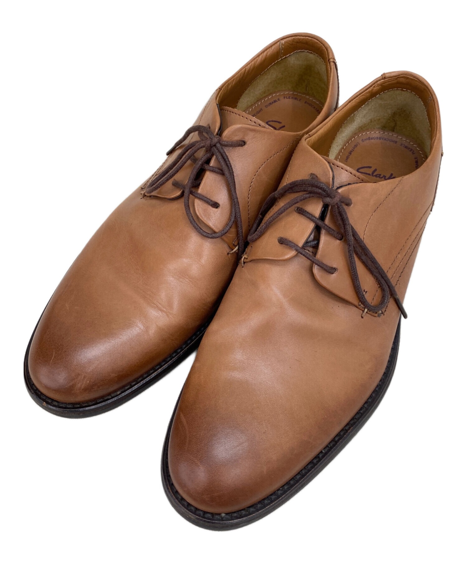 中古・古着通販】CLARKS (クラークス) プレーントゥシューズ ブラウン