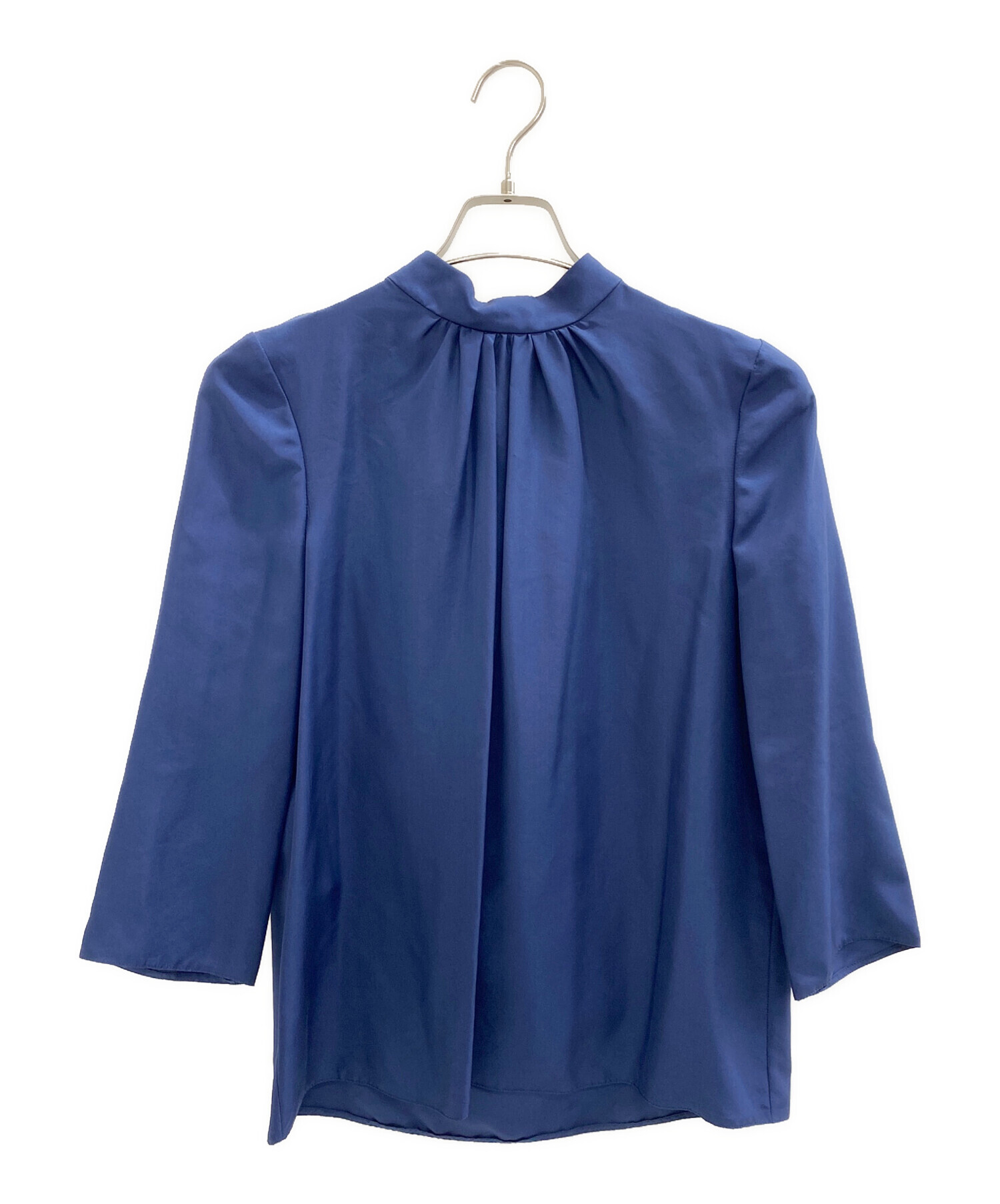 中古・古着通販】PRADA (プラダ) ボウタイシルクブラウス ブルー