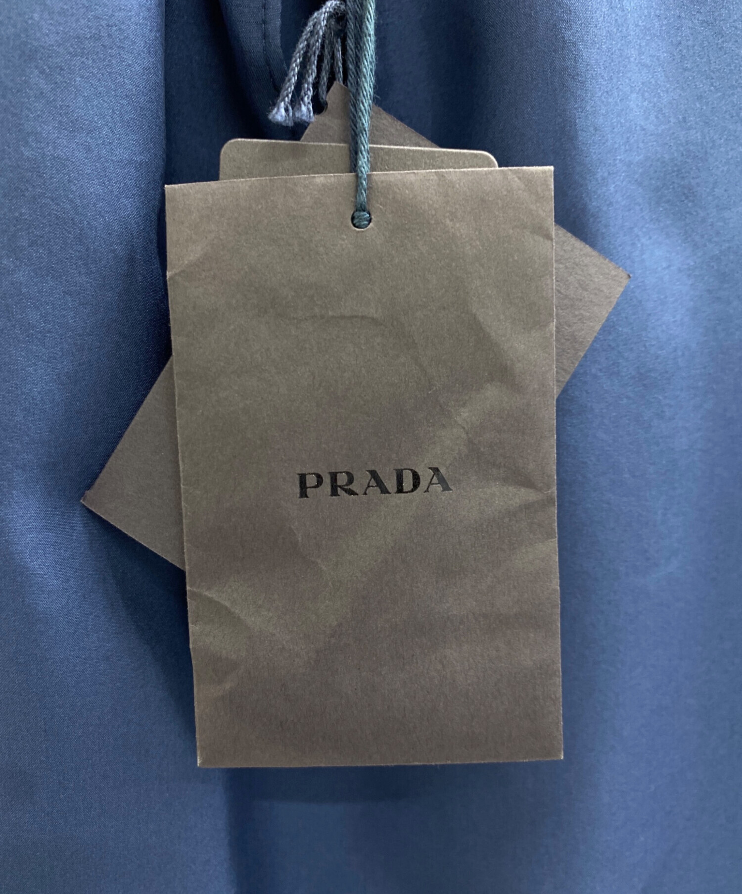 中古・古着通販】PRADA (プラダ) ボウタイシルクブラウス ブルー