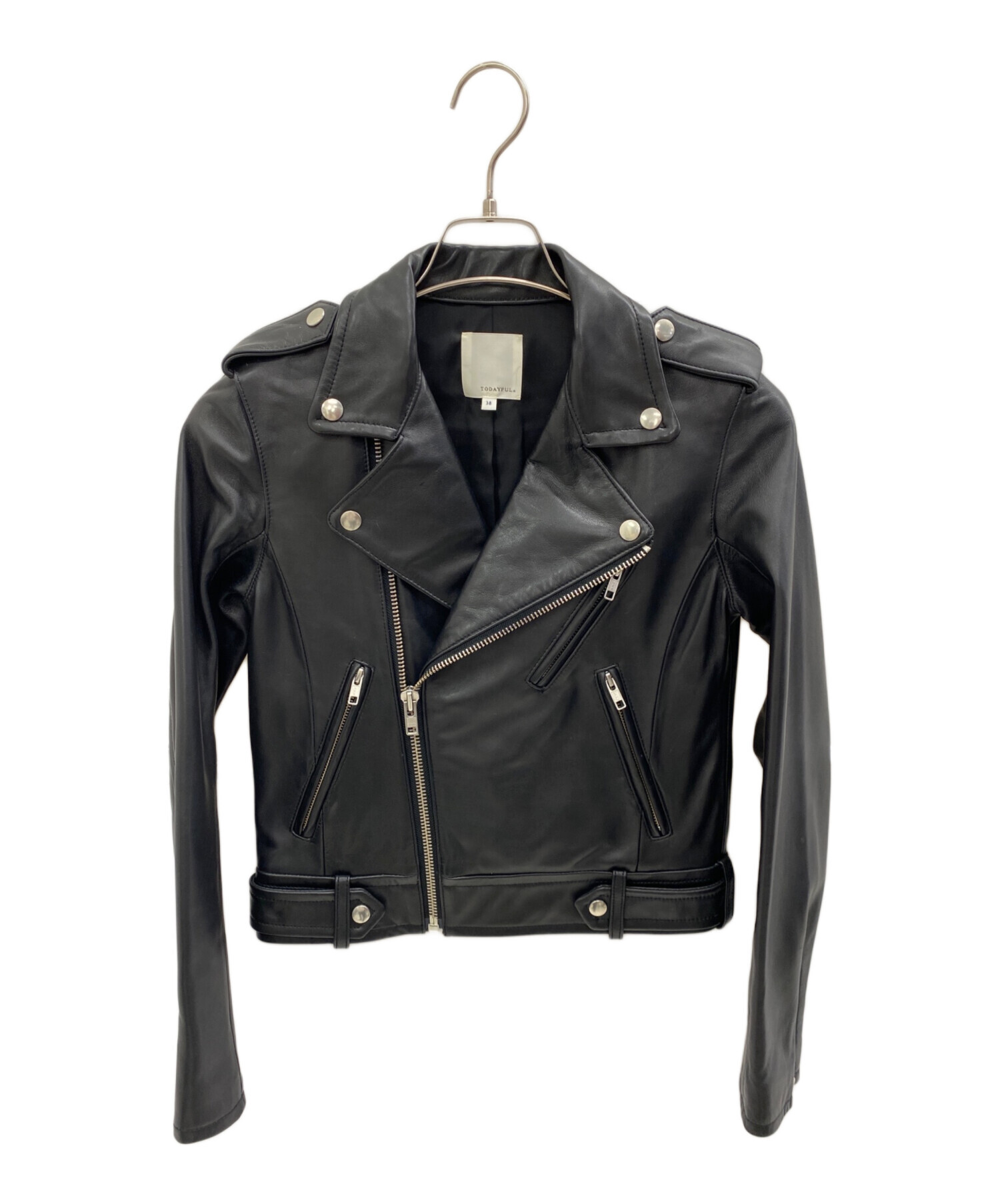 ☆未使用☆TODAYFUL　トゥデイフル　黒 エコレザーテイラージャケット38 中古・古着通販】TODAYFUL (トゥデイフル) レザージャケット ブラック