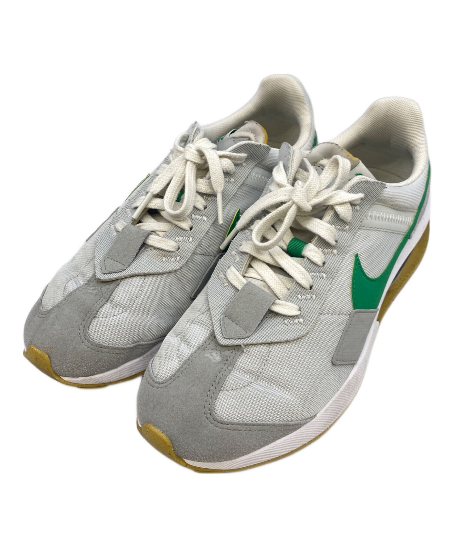 NIKE ナイキ スニーカー 27cm 白xベージュ系xグレー等 【古着】【中古】 中古・古着通販】NIKE (ナイキ) スニーカー グレー×グリーン サイズ:27
