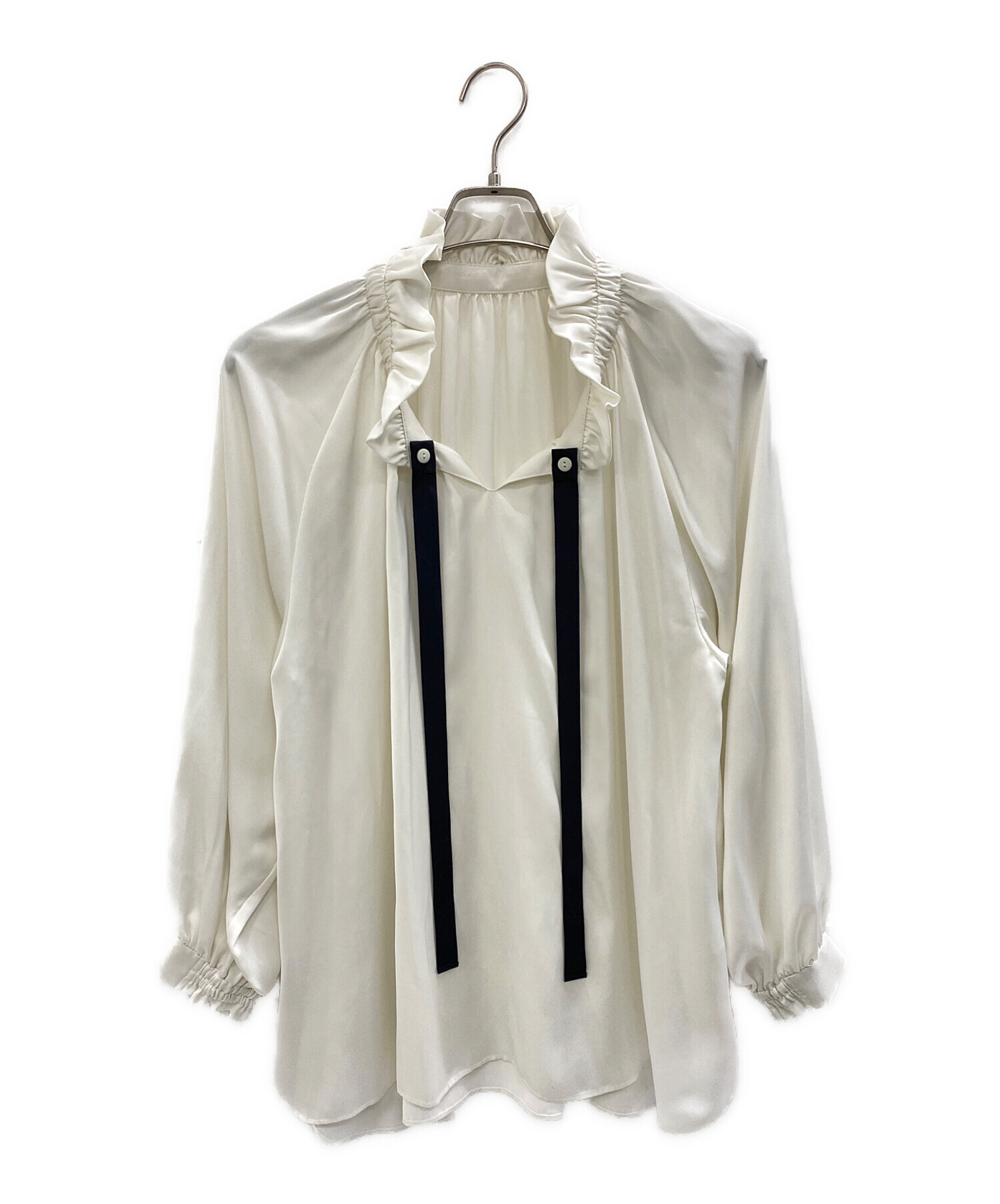 中古・古着通販】TO BE CHIC (トゥービーシック) サテンリボンブラウス 