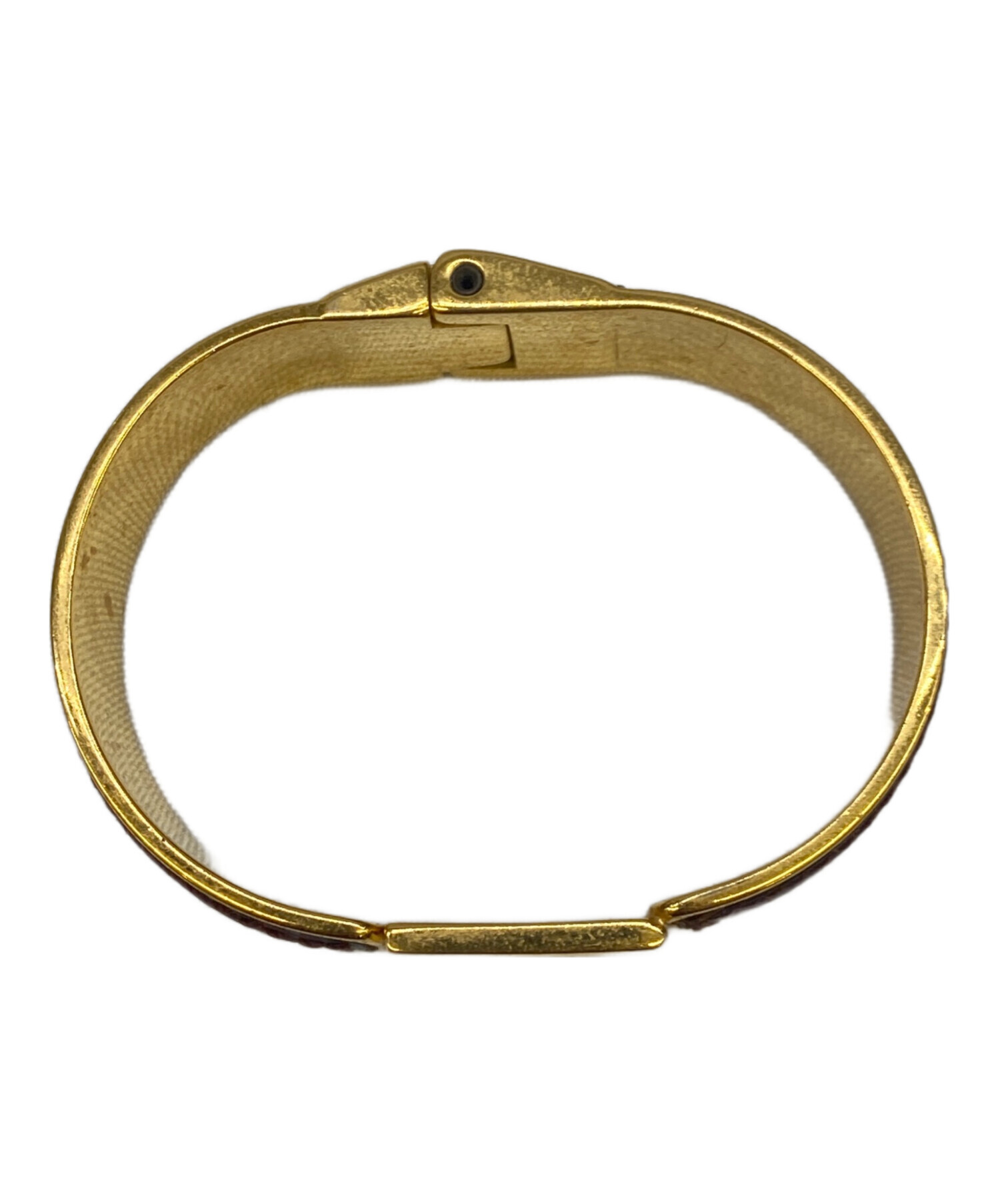ア*ク様 GUCCI ブレスレット バングル メンズ レディース 中古 中古・古着通販】GUCCI (グッチ) ブレスレット ブラウン×ゴールド