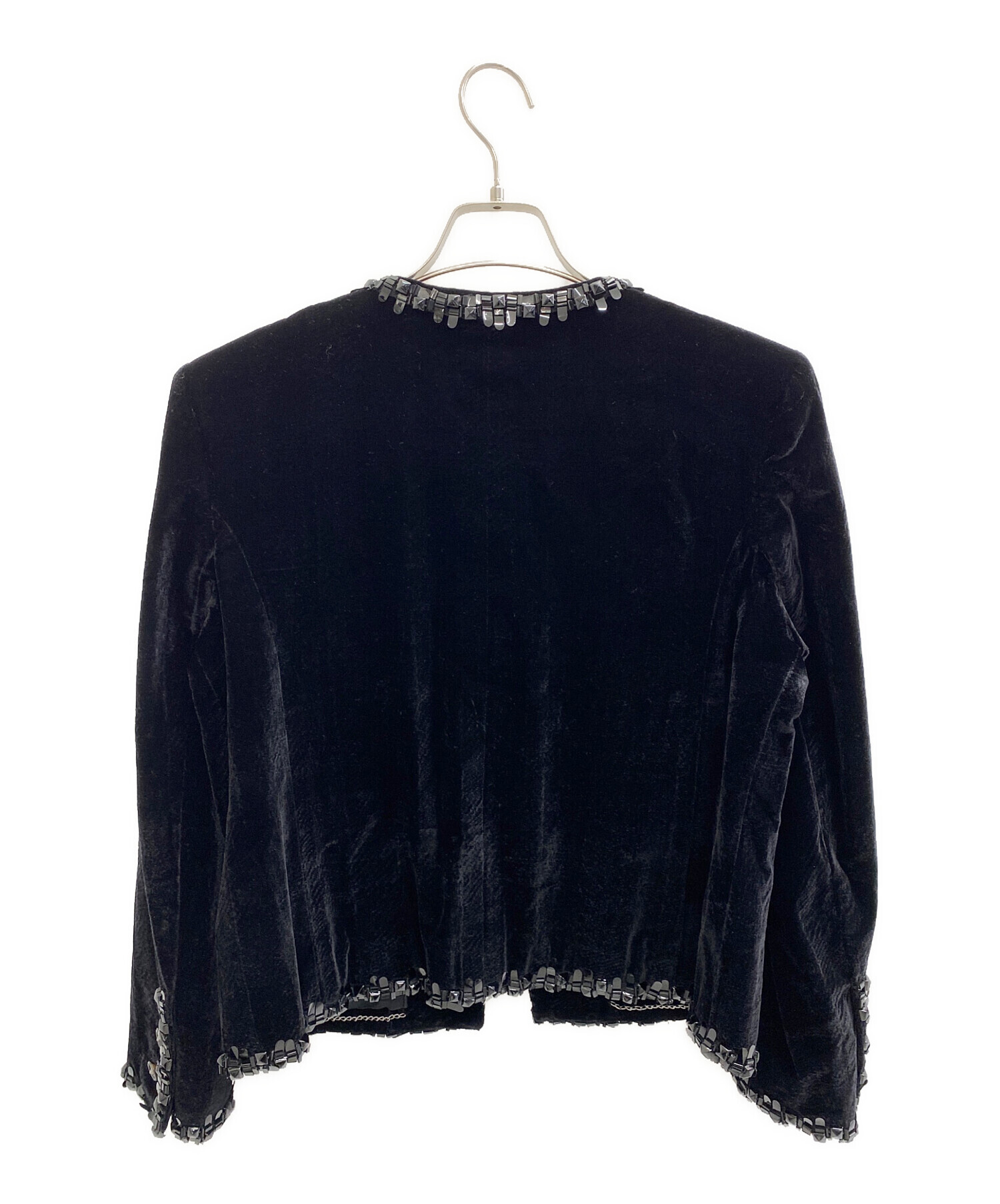 中古・古着通販】CHANEL (シャネル) ベロアジャケット ブラック サイズ 