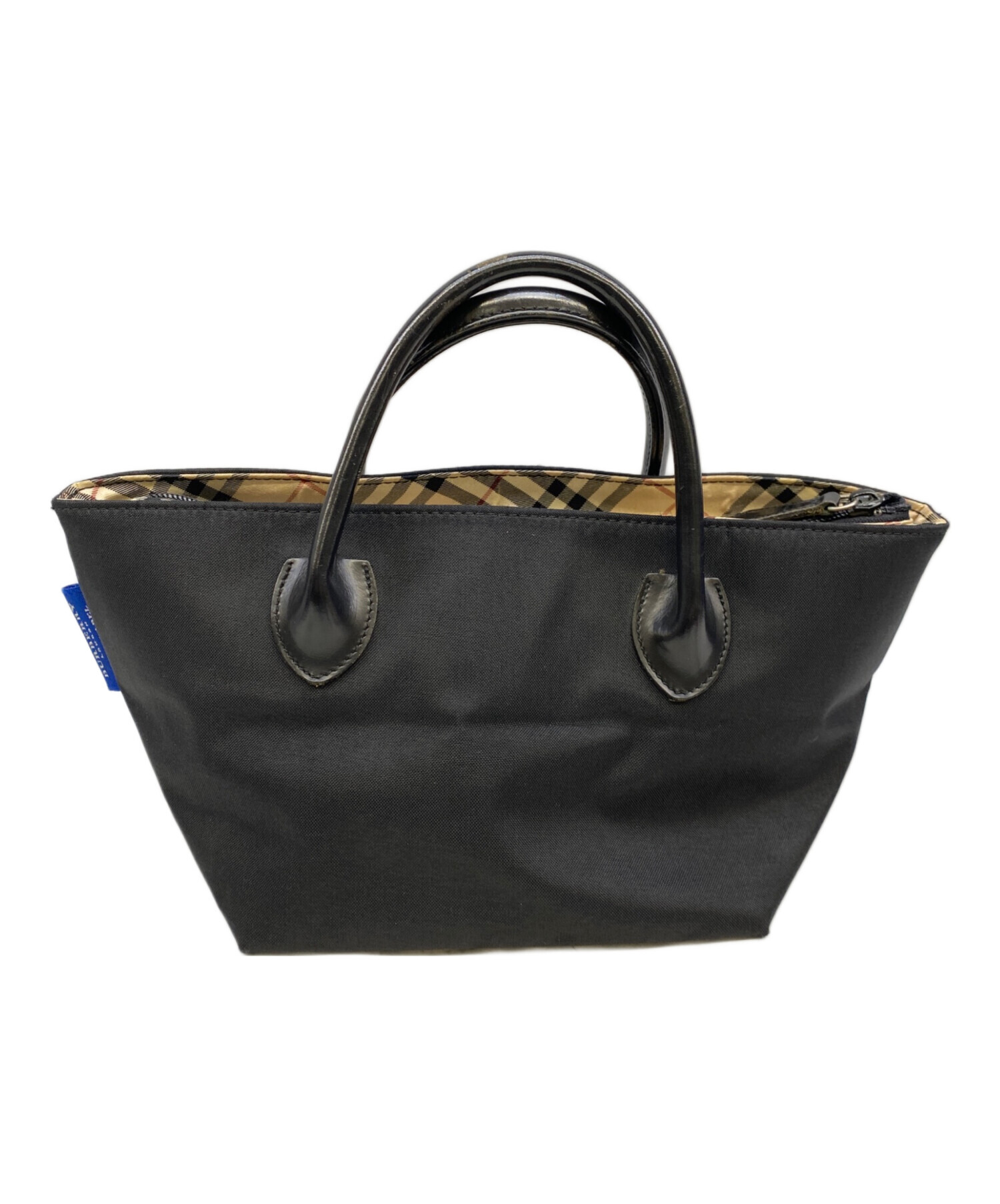 H431 良品✨バーバリーブルーレーベル　ハンドバッグ　キャンバス　刺繍ロゴ 中古・古着通販】BURBERRY BLUE LABEL (バーバリー ブルー レーベル