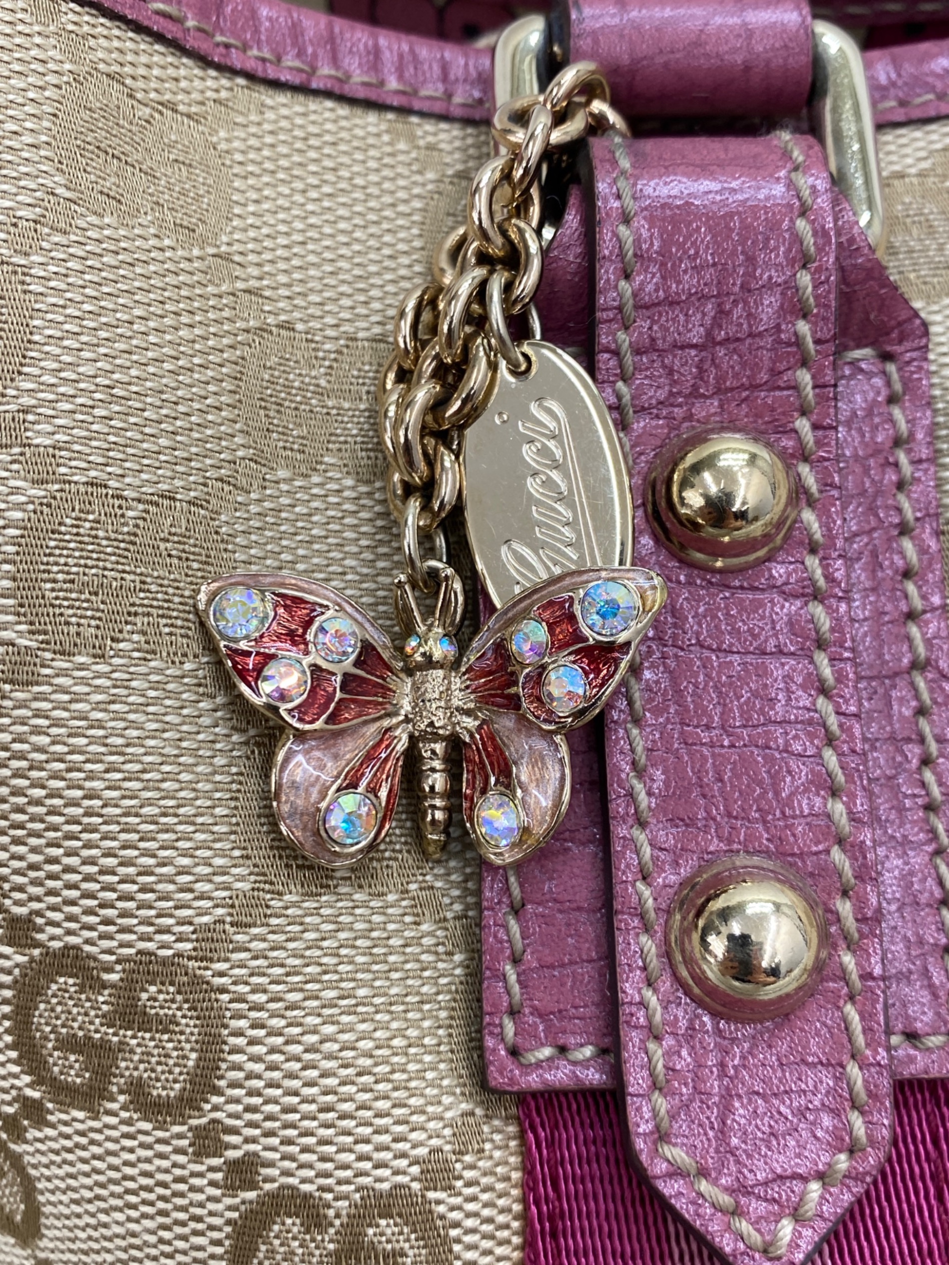 中古・古着通販】GUCCI (グッチ) GGキャンバス シェリーライン