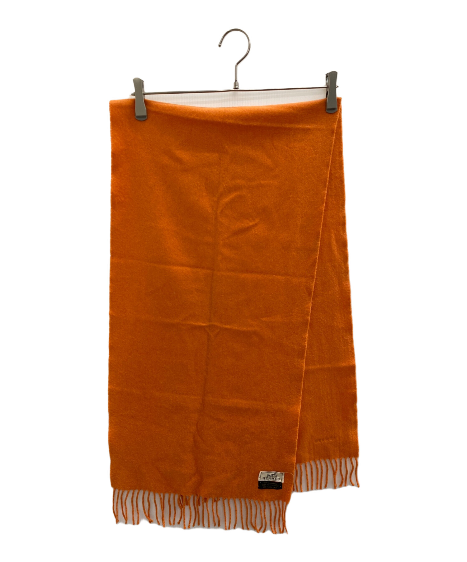 HERMES リバーシブルストール オレンジ （着払い） 中古・古着通販】HERMES (エルメス) マフラー オレンジ｜ブランド