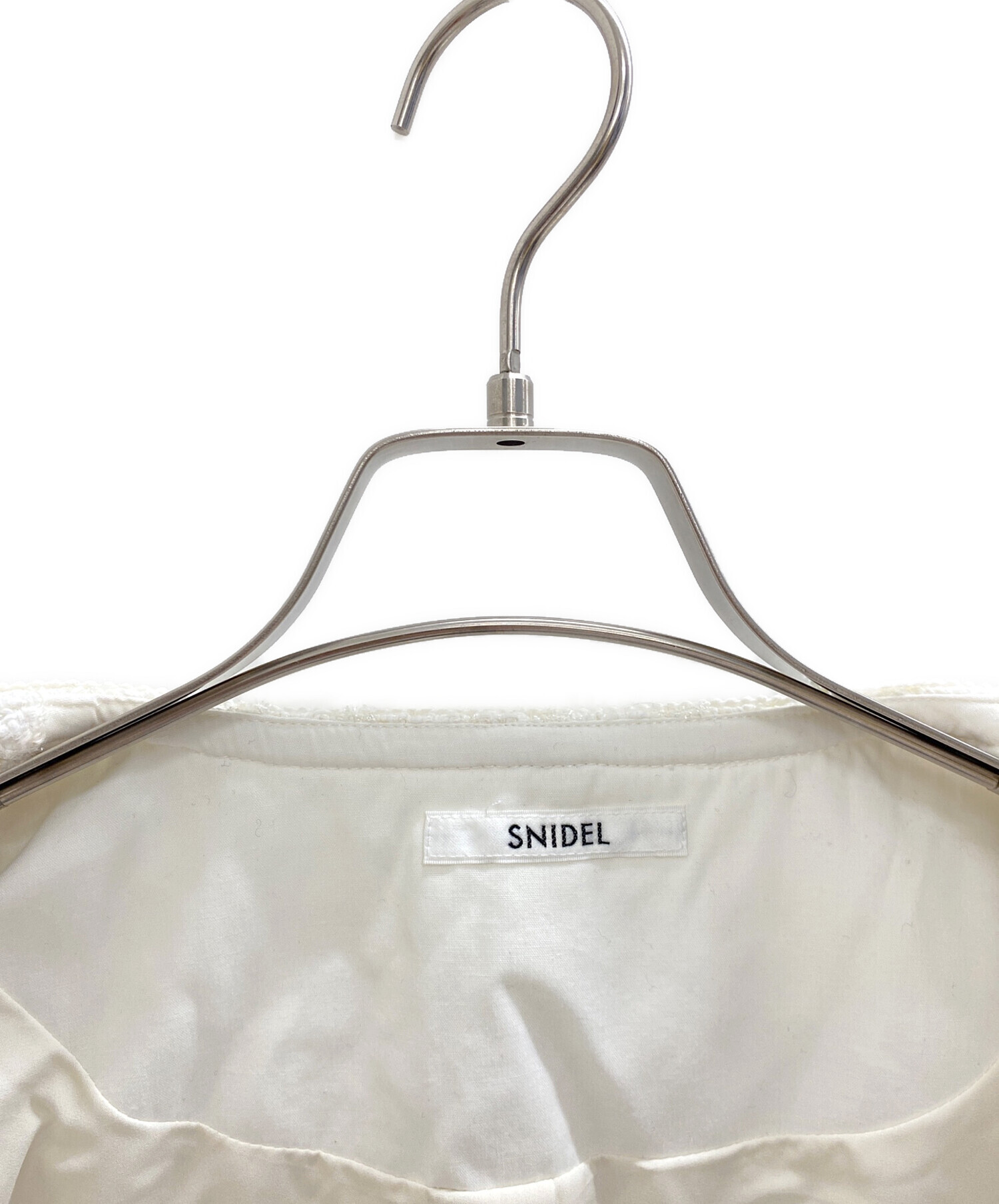 中古・古着通販】Snidel (スナイデル) ツイードジャケット アイボリー 