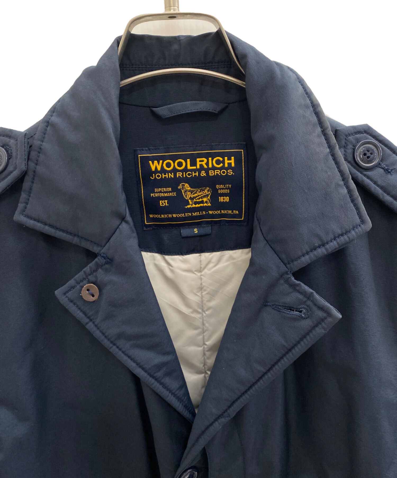 中古・古着通販】WOOLRICH (ウールリッチ) コート ネイビー サイズ:s
