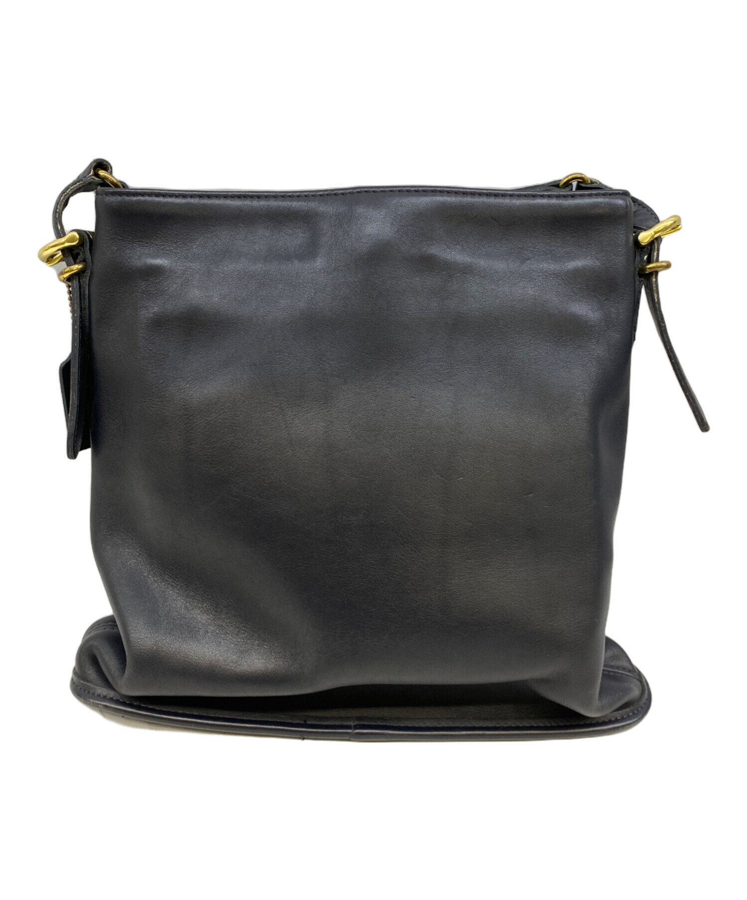 中古・古着通販】COACH (コーチ) Y2K レザーショルダーバッグ ブラック