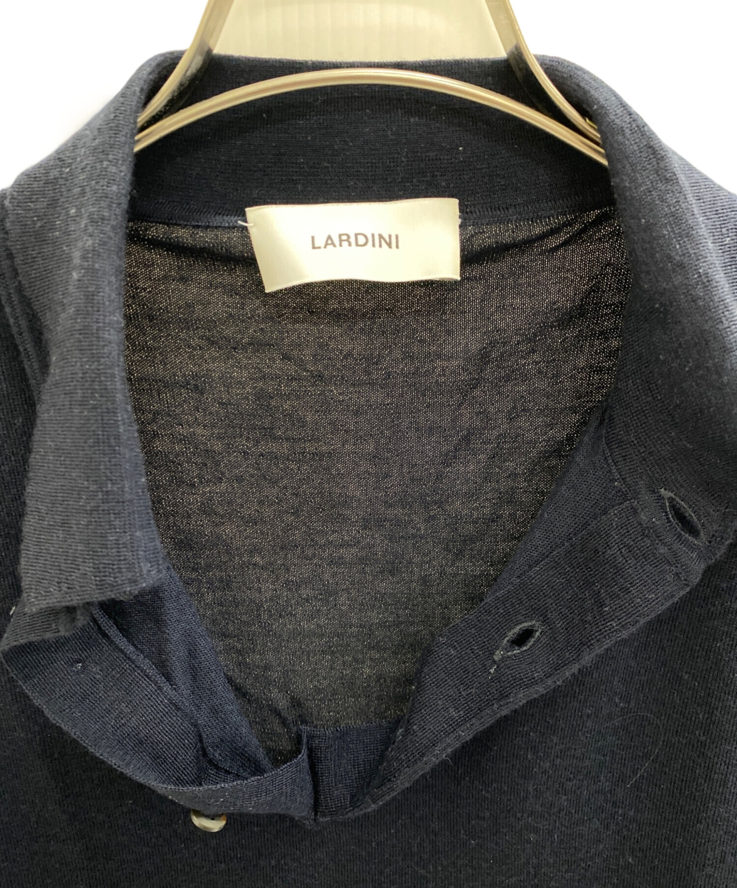 中古・古着通販】LARDINI (ラルディーニ) 長袖ポロシャツ ネイビー
