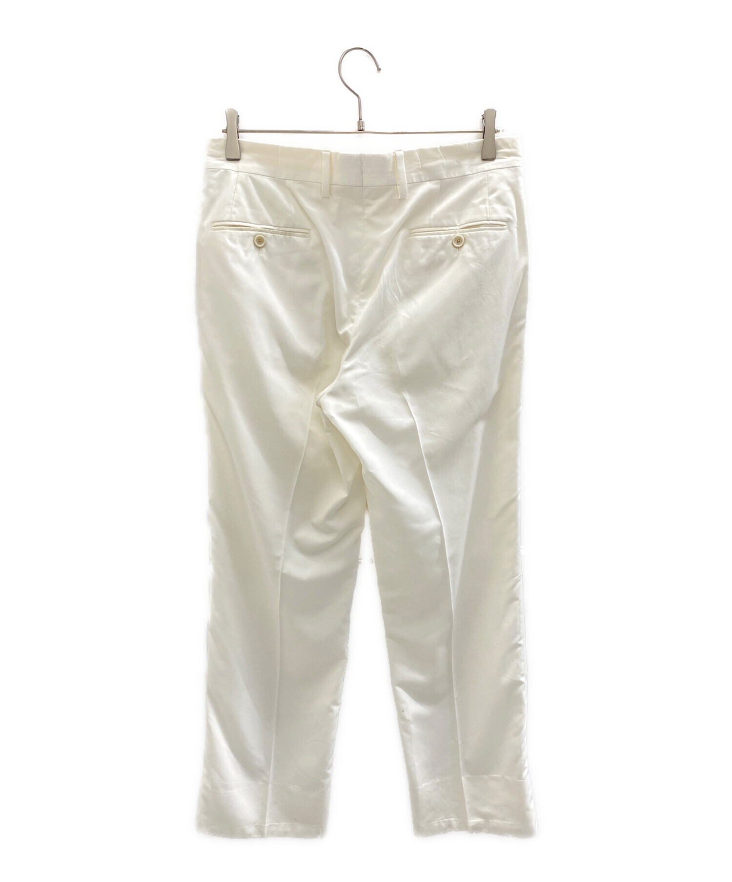 LARDINI ラルディーニ パンツ　スラックス ホワイト 48 イタリア製　白 中古・古着通販】LARDINI (ラルディーニ) ストレートパンツ ホワイト