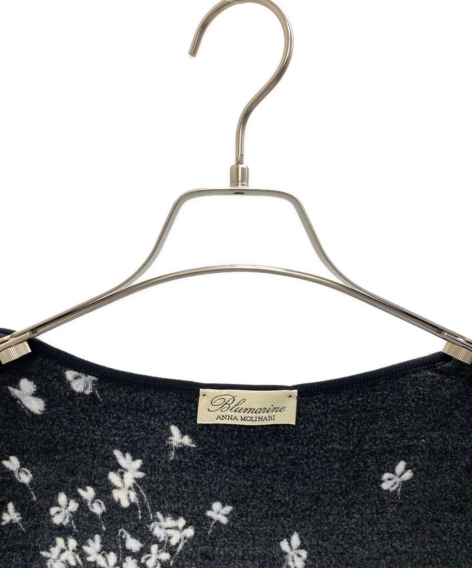 BLUMARINE ブルマリン カーディガン イタリア製 フリル 華やか 44 中古・古着通販】BLUMARINE (ブルマリン) 薄手カーディガン ブラック