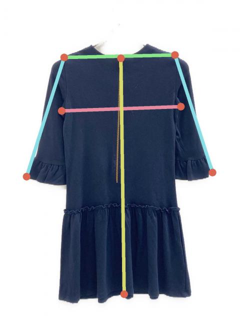 値下げ　miumiu ミュウミュウ　フリルワンピース　Mサイズ 中古・古着通販】MIU MIU (ミュウミュウ) Aライン フリルワンピース
