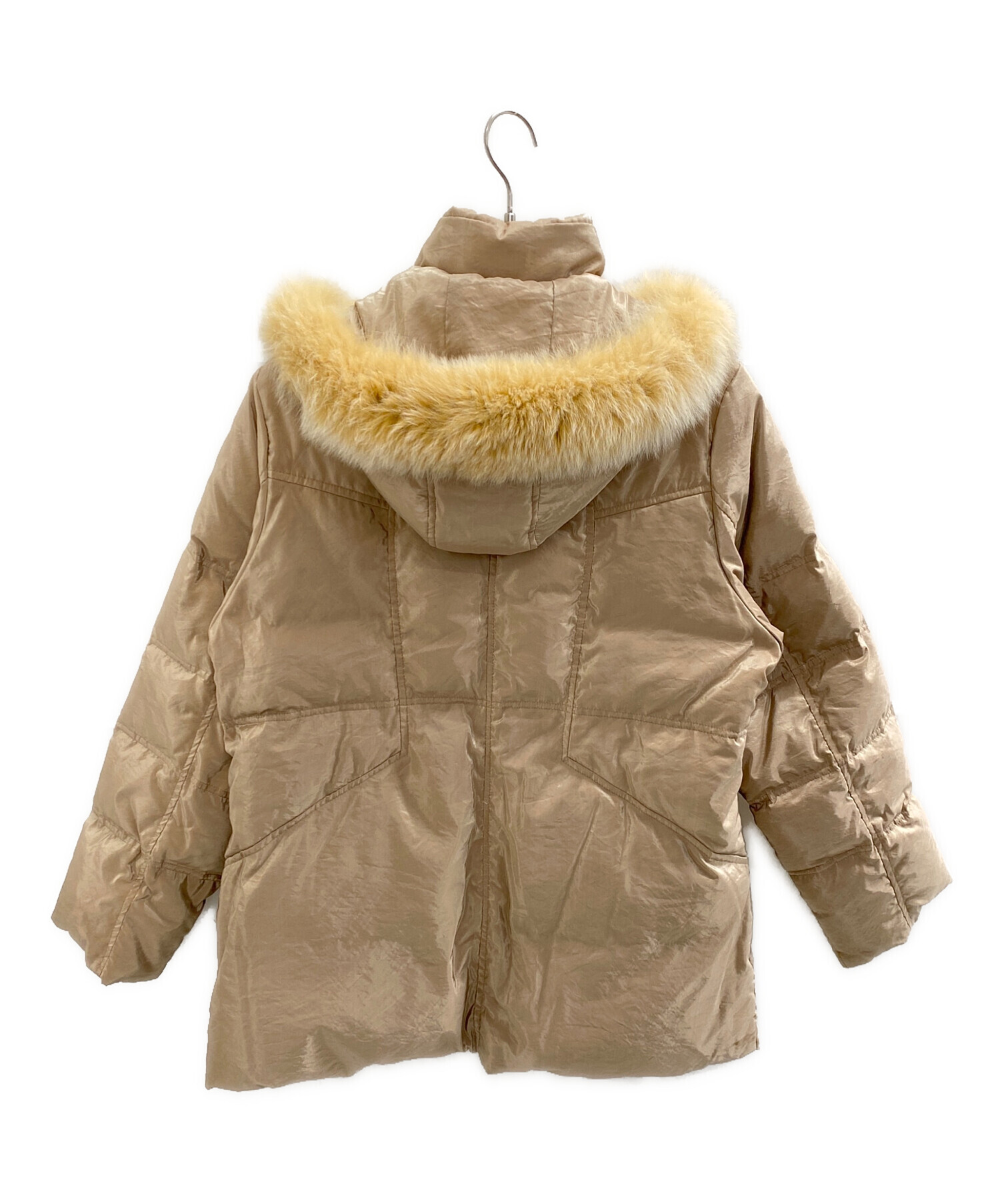 BALMAIN ダウンコート　ブラウン　フェザー L　フォックスファー　3way 中古・古着通販】BALMAIN (バルマン) ダウンコート ブラウン サイズ:L