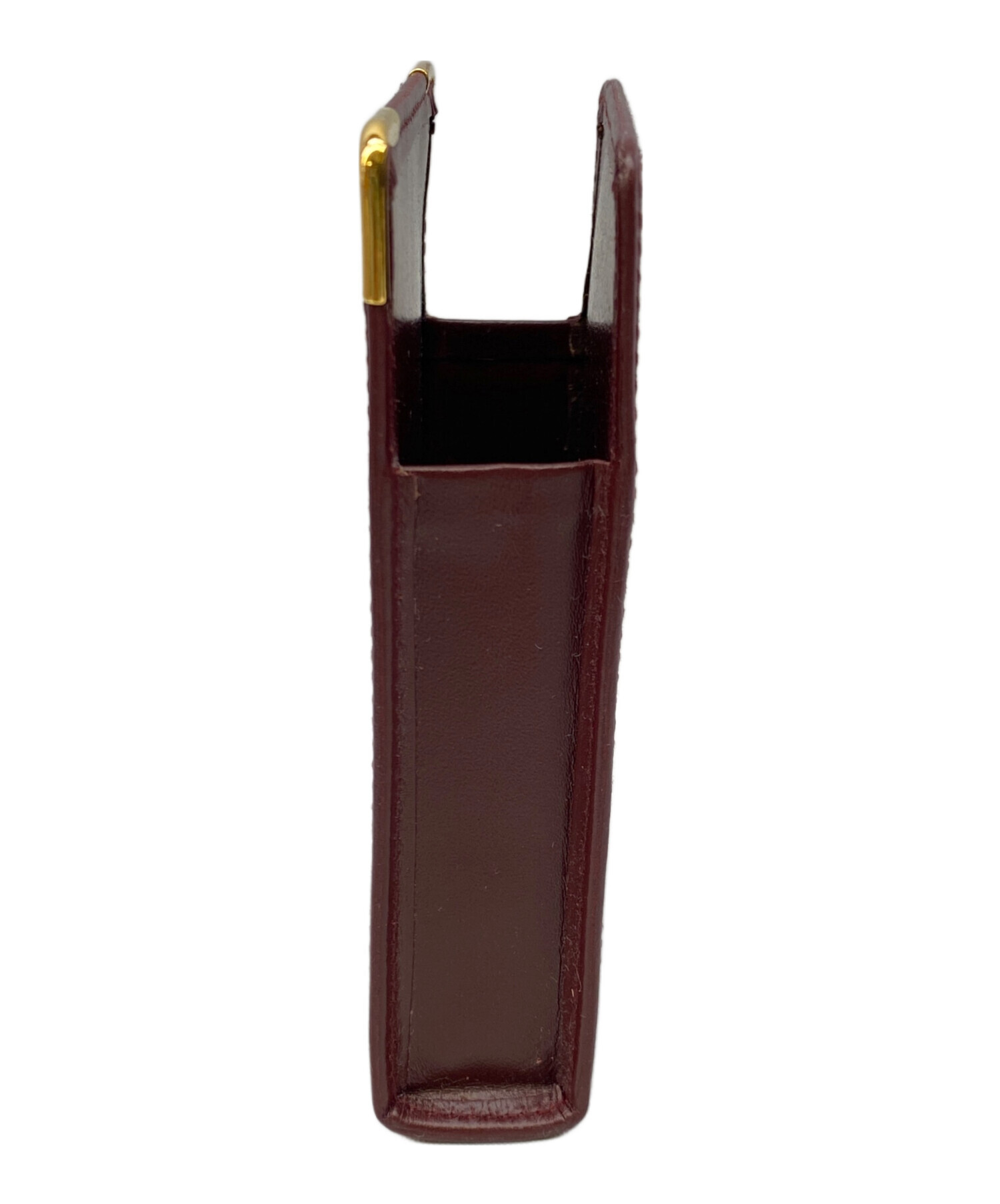 Cartier カルティエ シガレットケース マストライン レザー ボルドー 中古・古着通販】Cartier (カルティエ) シガレットケース マストライン