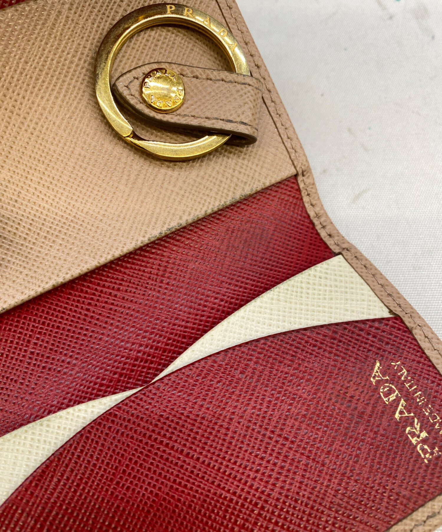 中古・古着通販】PRADA (プラダ) 4連キーケース ピンクベージュ