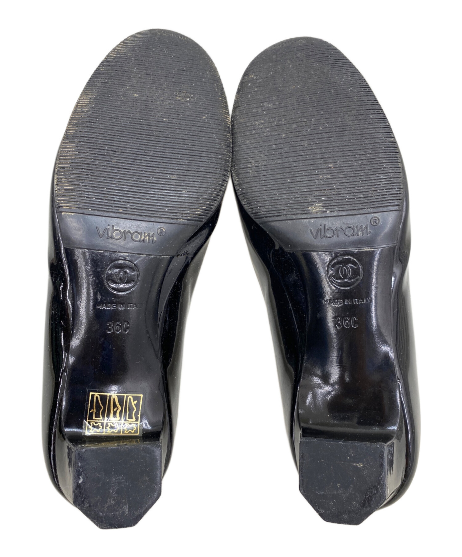 【新品未使用】シャネル パンプス マトラッセヒール エナメル 黒 34.5 中古・古着通販】CHANEL (シャネル) エナメルパンプス ブラック サイズ