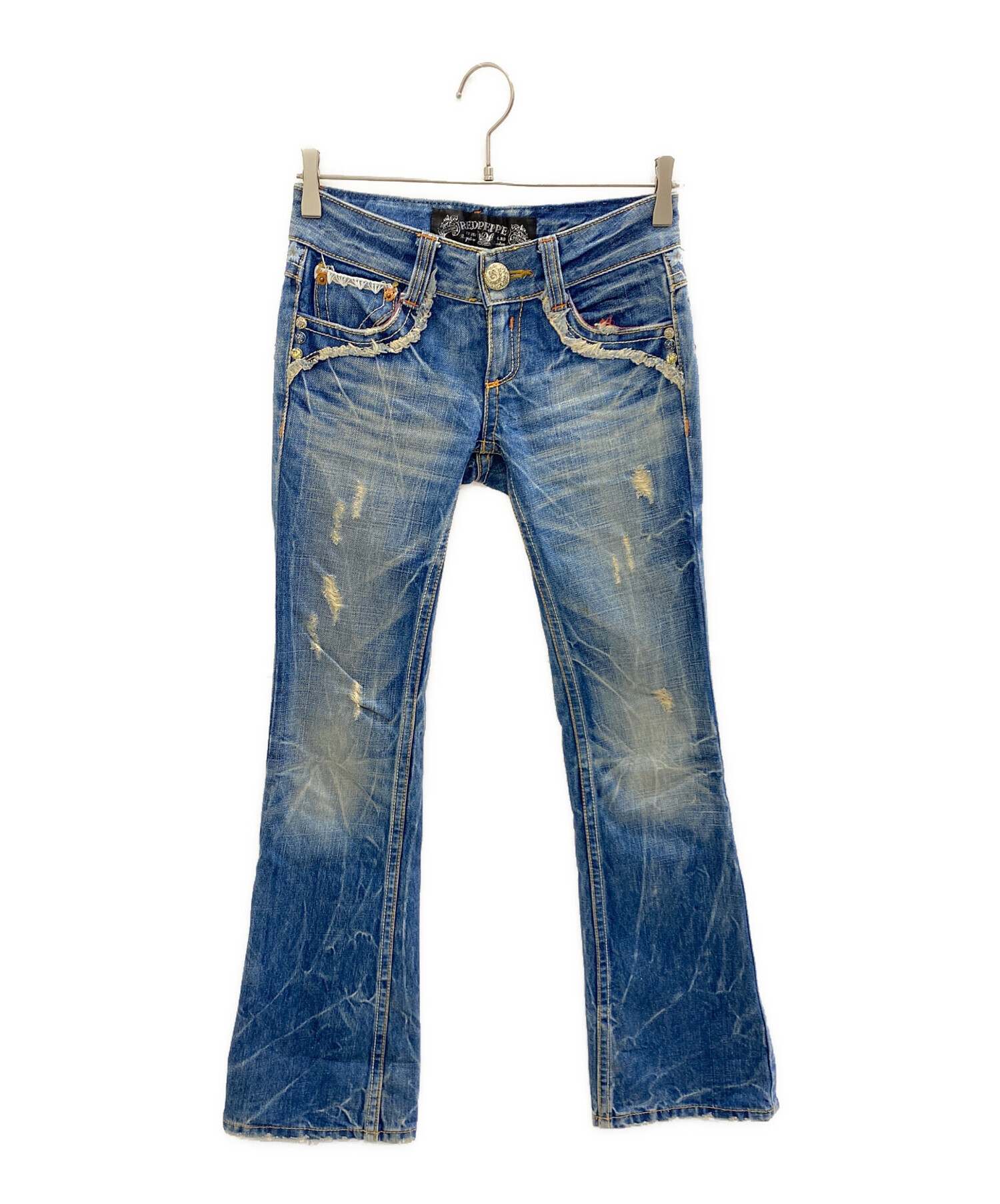 RED PEPPER レッドペッパー ストレートデニム レア物 28インチ 中古・古着通販】RED PEPPER (レッドペッパー) デニムパンツ ネイビー