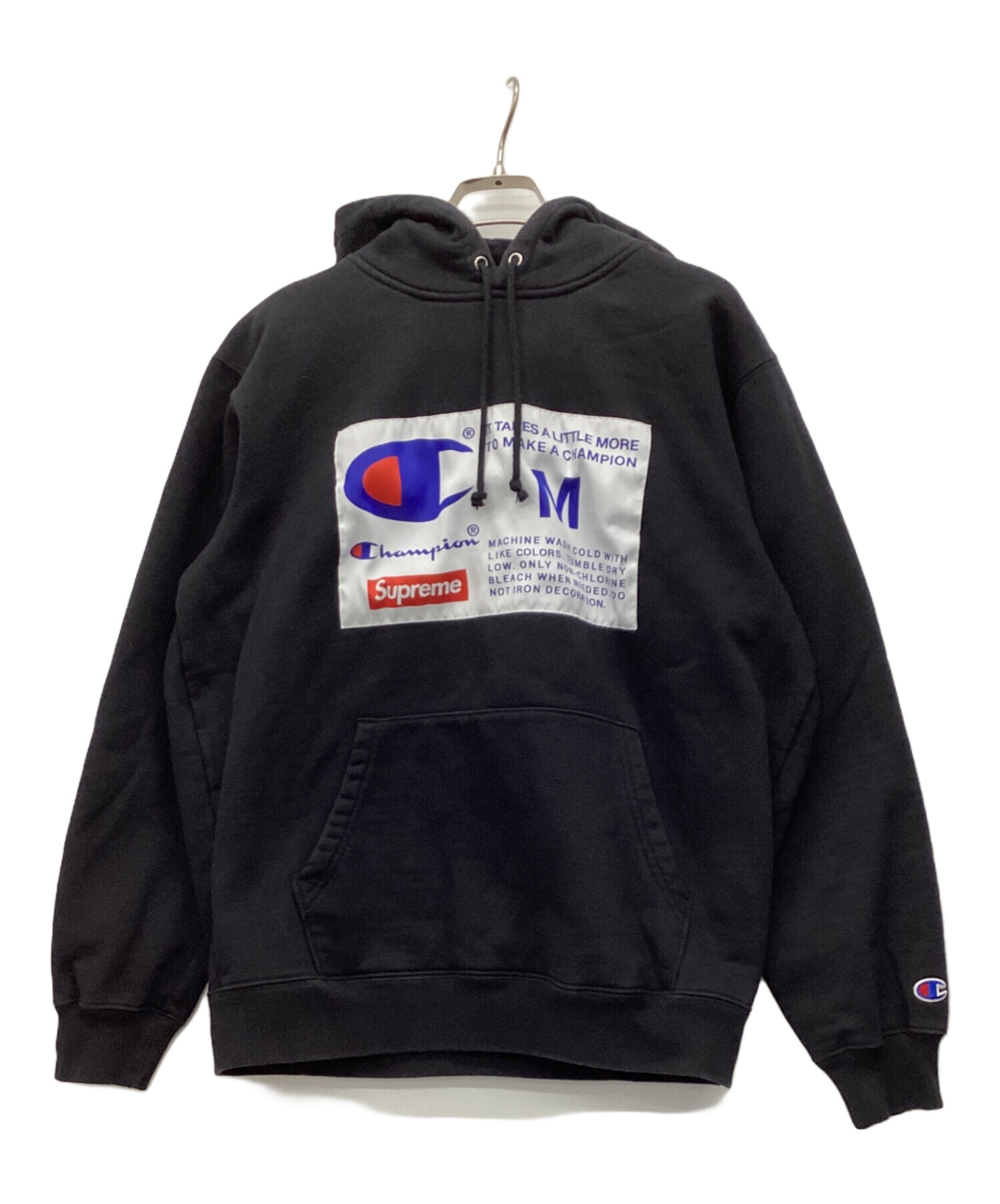 【激レア】SUPREME シュプリーム　チャンピオン　パーカー　黒　スウェット Supreme（シュプリーム） チャンピオン Supreme×Champion コラボ