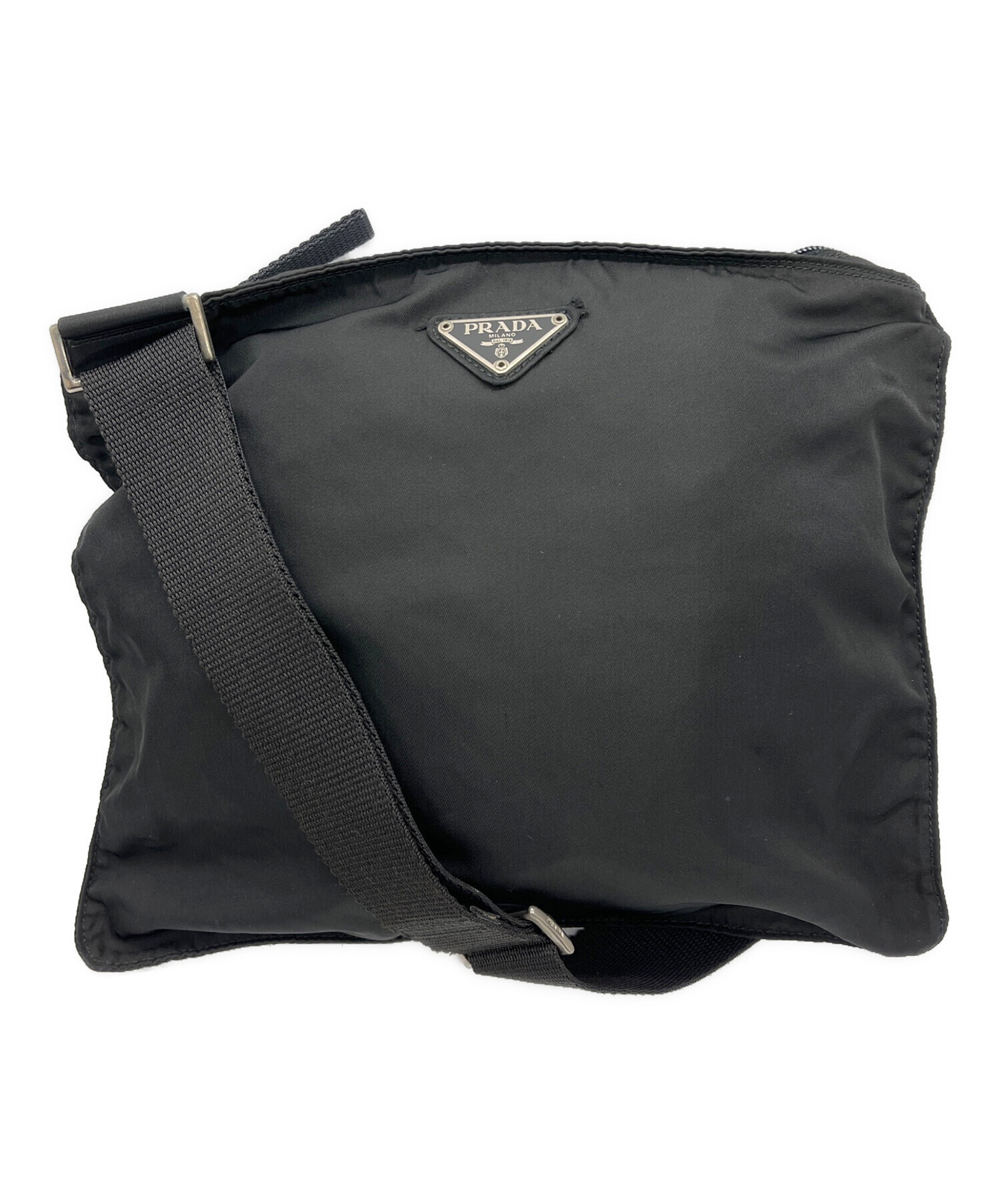 中古・古着通販】PRADA (プラダ) ナイロンショルダーバッグ ブラック