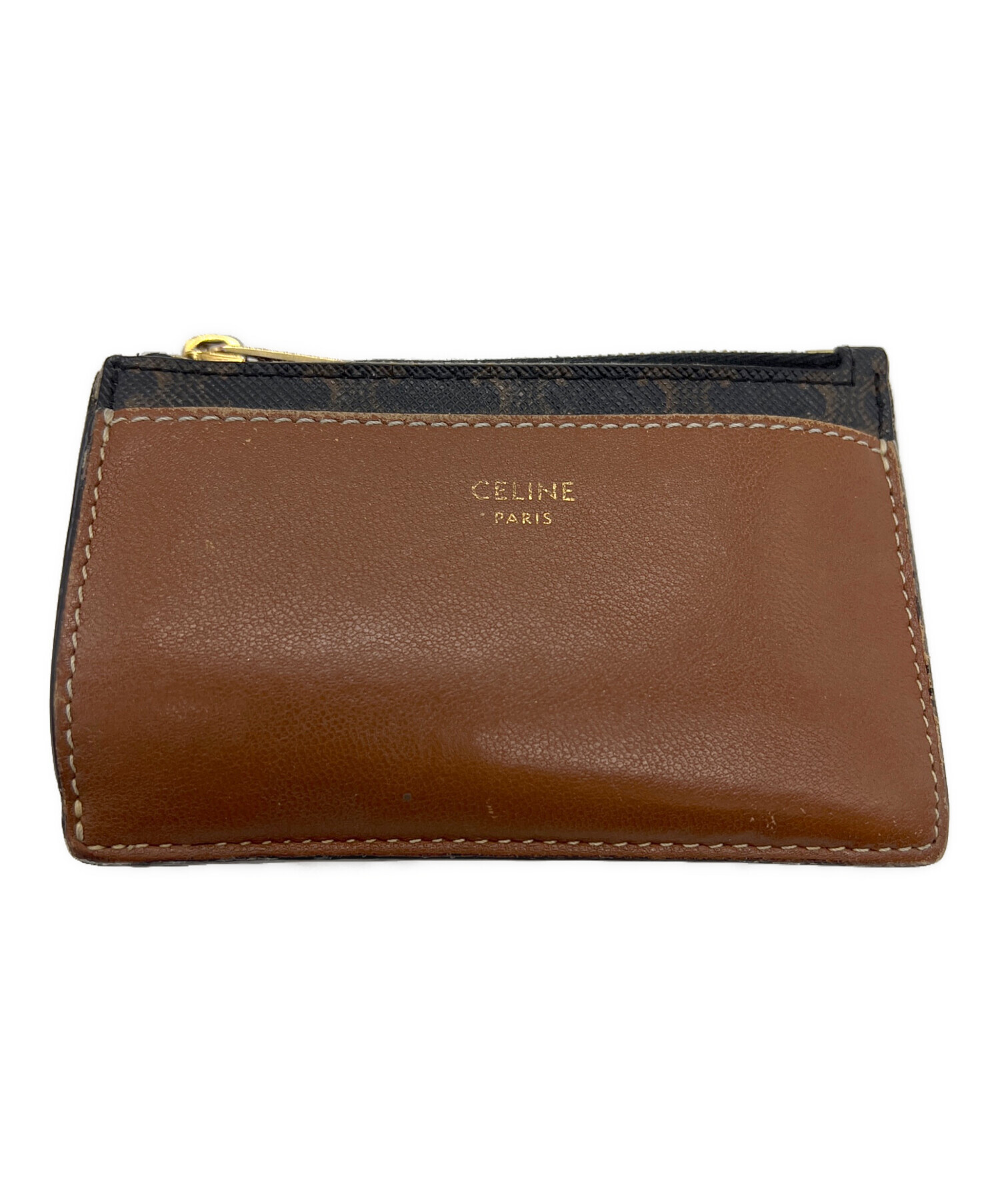 中古・古着通販】CELINE (セリーヌ) トリオンフ コインケース ブラウン