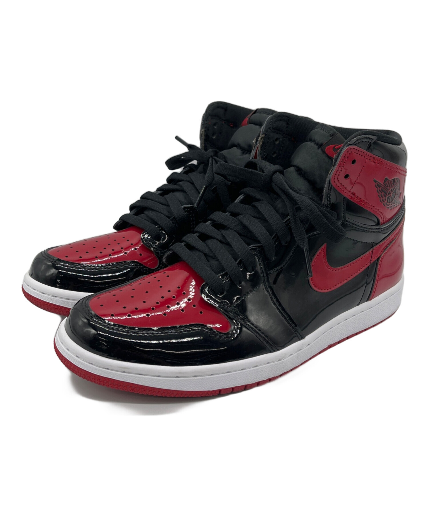 中古・古着通販】NIKE (ナイキ) ハイカットスニーカー ブラック×レッド 