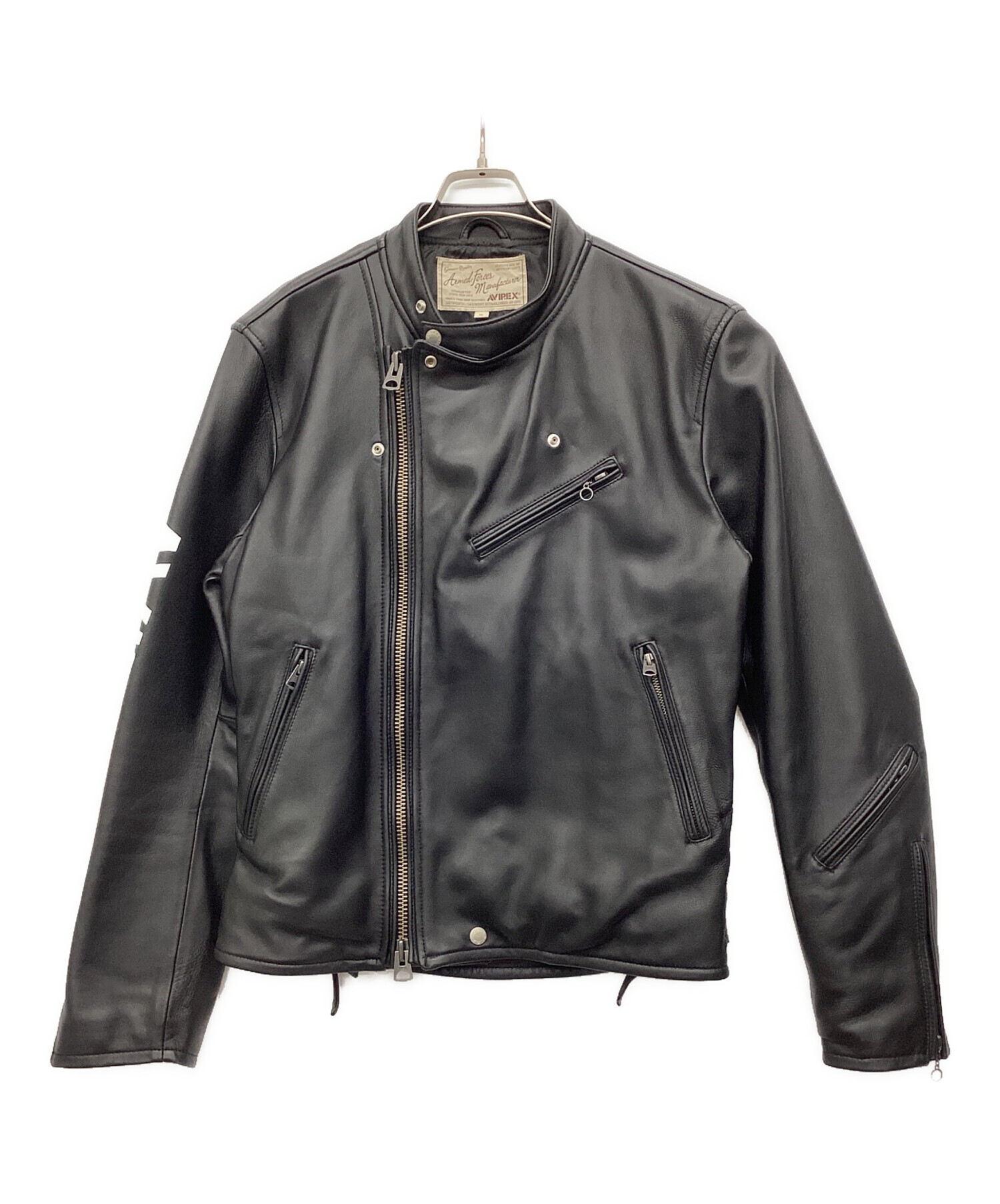 AVIREX ダブルライダースジャケット Sサイズ ブラック 直営店限定》DOUBLE RIDERS JACKET/ダブルライダースジャケット