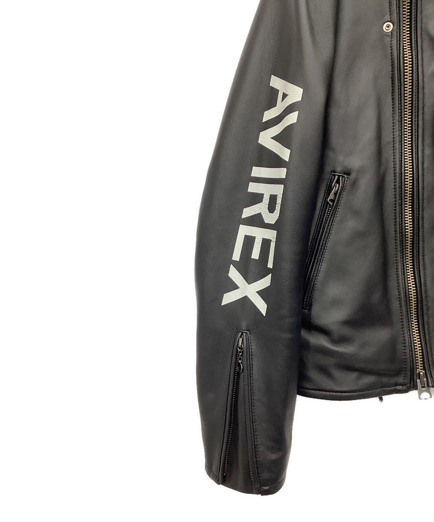 超希少　AVIREX　牛革　ダブルライダース　ブラック　XLサイズ　革ジャン 中古・古着通販】AVIREX (アヴィレックス) ダブルライダースジャケット