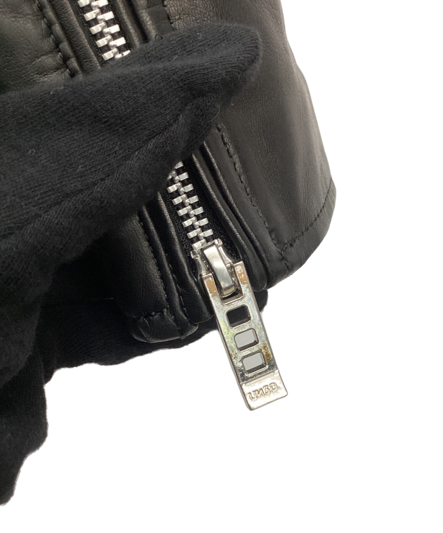 中古・古着通販】UN3D. (アンスリード) レザーライダースジャケット