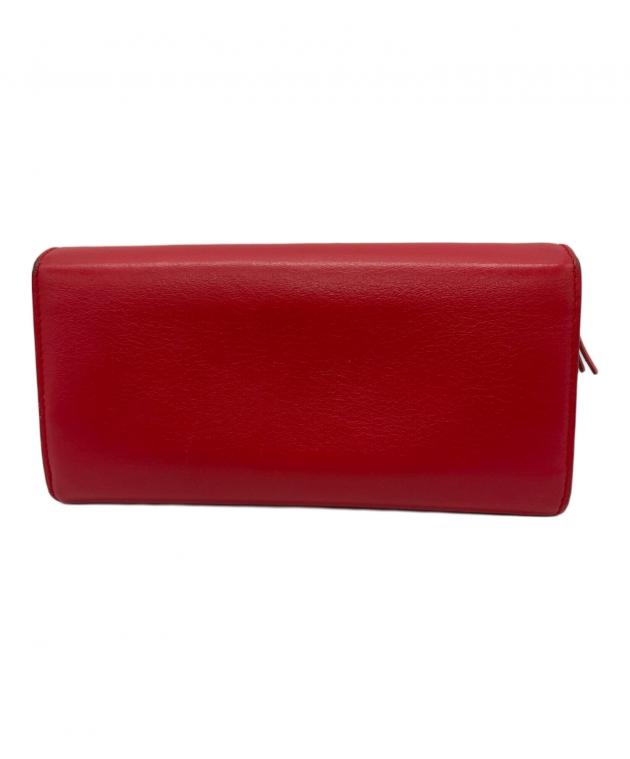 BALENCIAGA 長財布 ボルドー 中古・古着通販】BALENCIAGA (バレンシアガ) 長財布 レッド｜ブランド