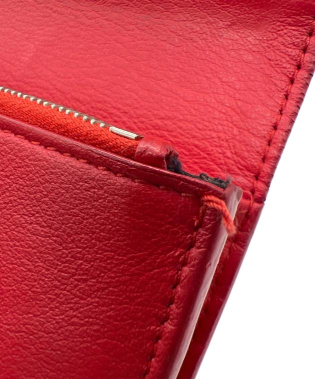 バレンシアガ 長財布 253053 ボルドー 中古・古着通販】BALENCIAGA (バレンシアガ) 長財布 レッド｜ブランド